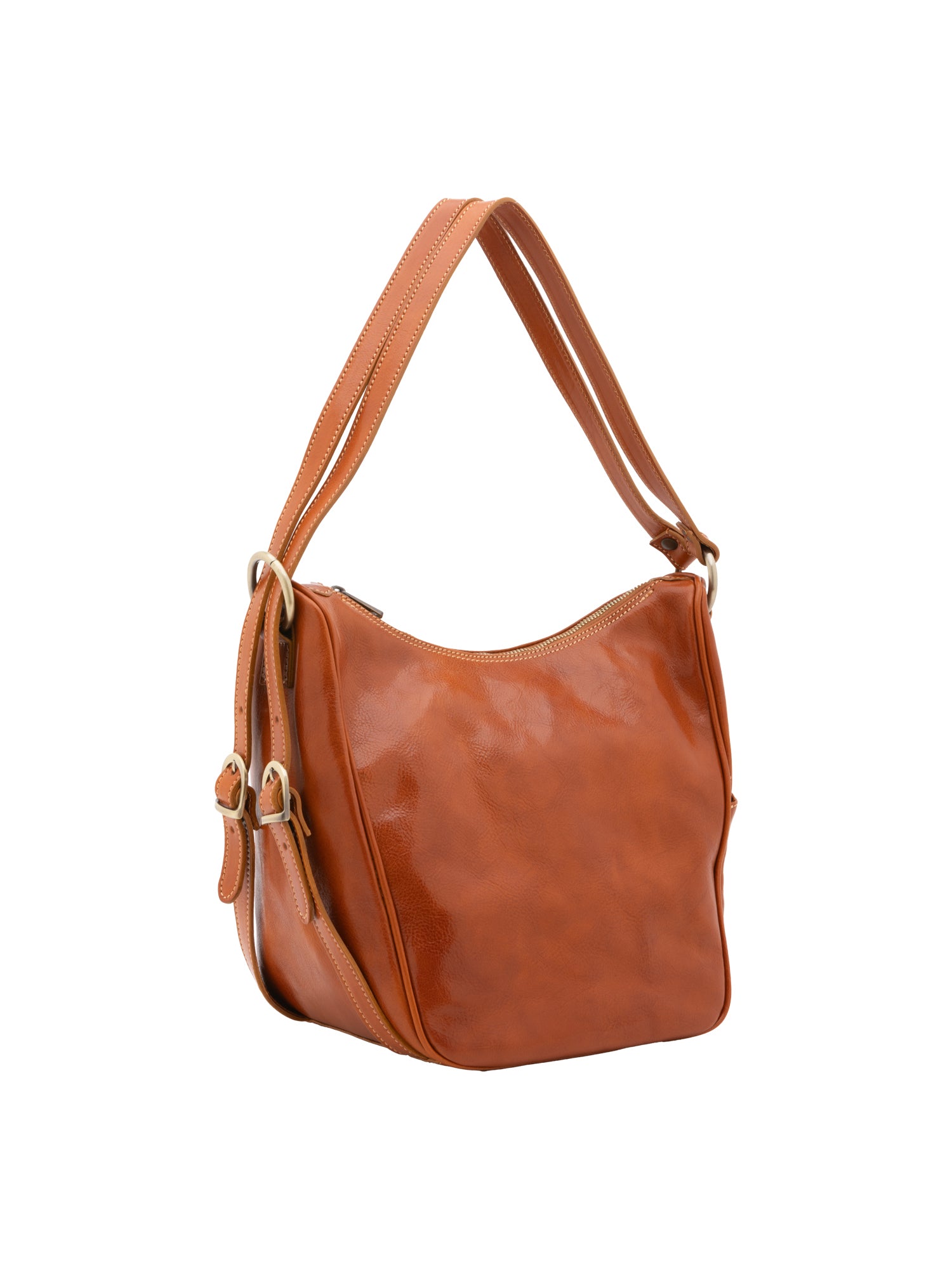 Shoulder Bag I Fratelli Women Genuine leather -Cognac Cognac