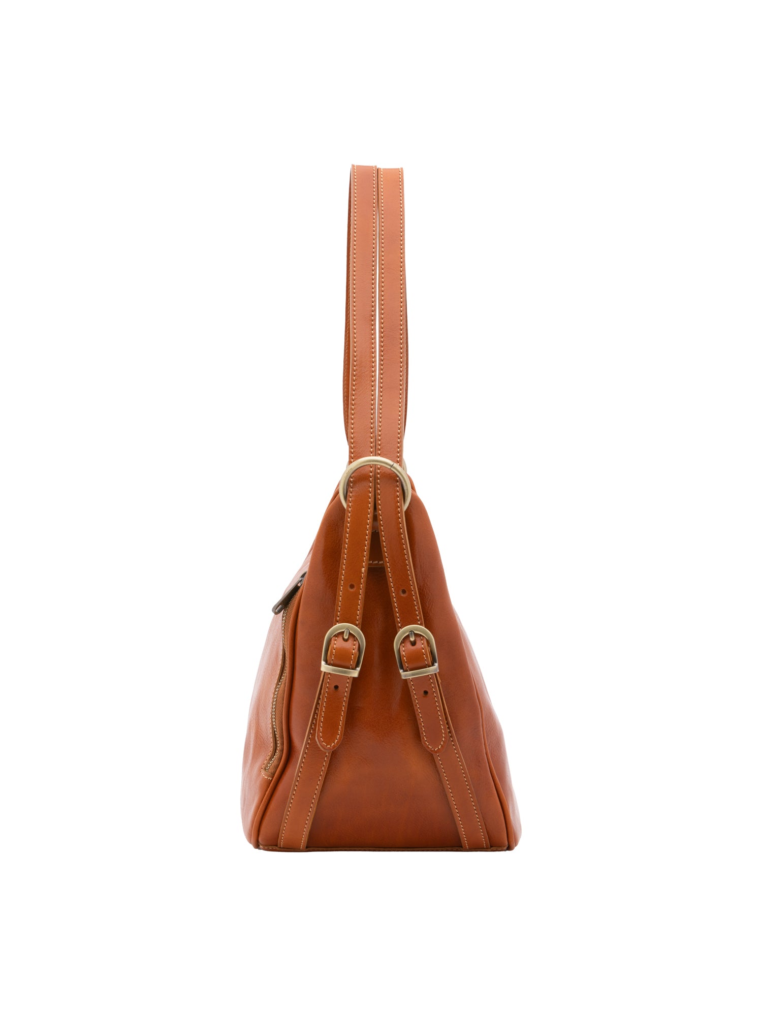 Shoulder Bag I Fratelli Women Genuine leather -Cognac Cognac