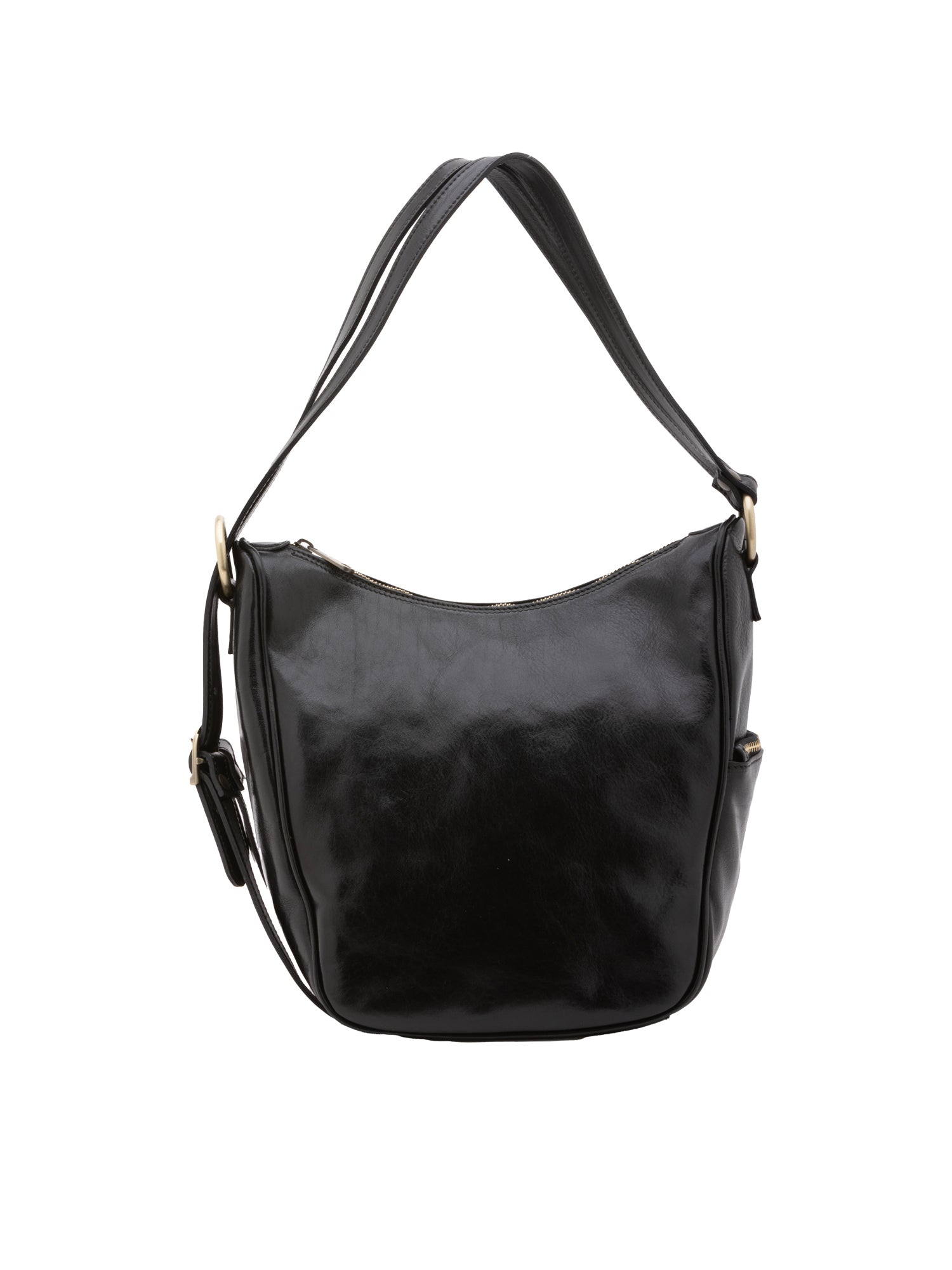 Shoulder Bag I Fratelli Women Genuine leather -Cognac Nero