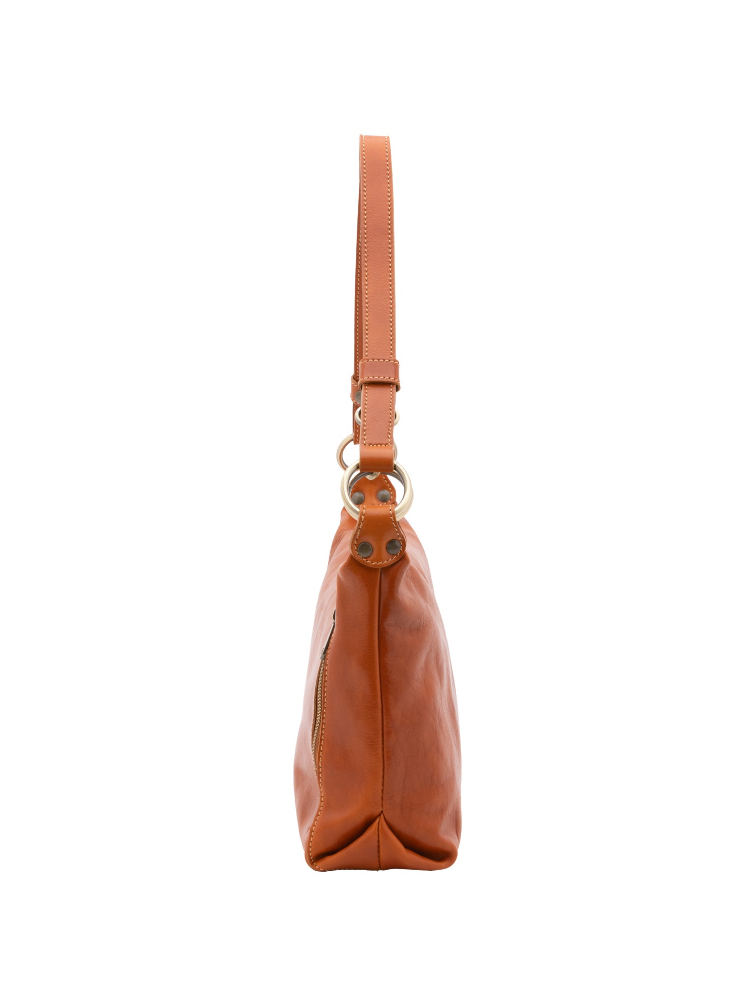 Shoulder Bag I Fratelli Women Genuine leather -Cognac Cognac