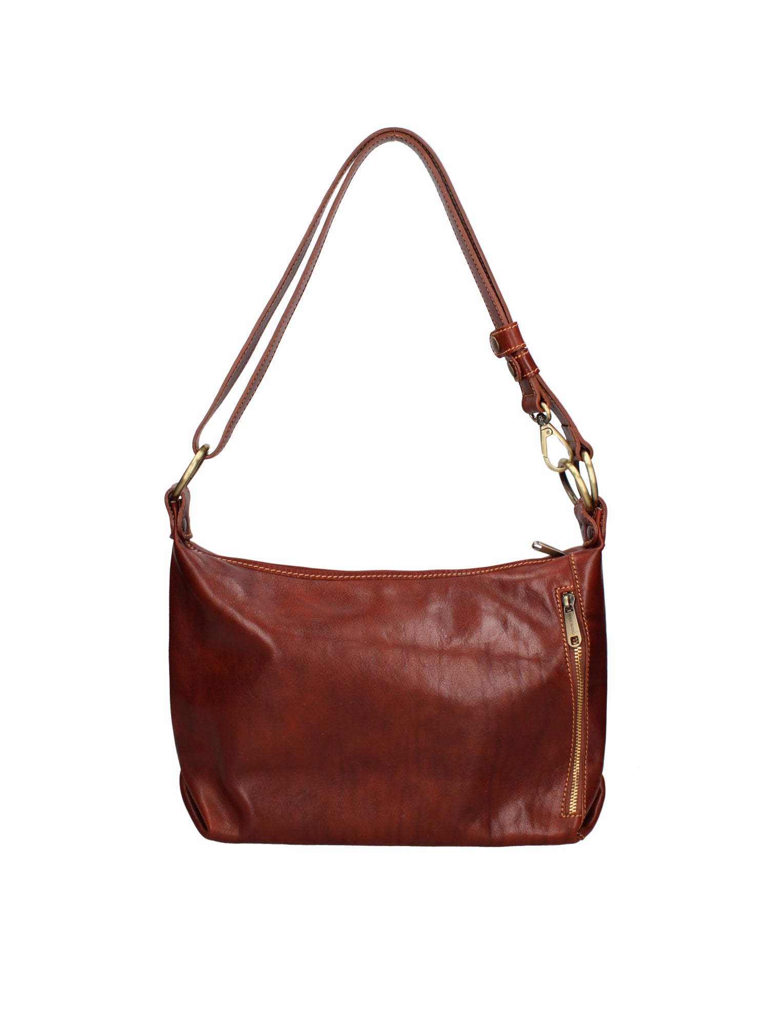Shoulder Bag I Fratelli Women Genuine leather -Cognac Marrone