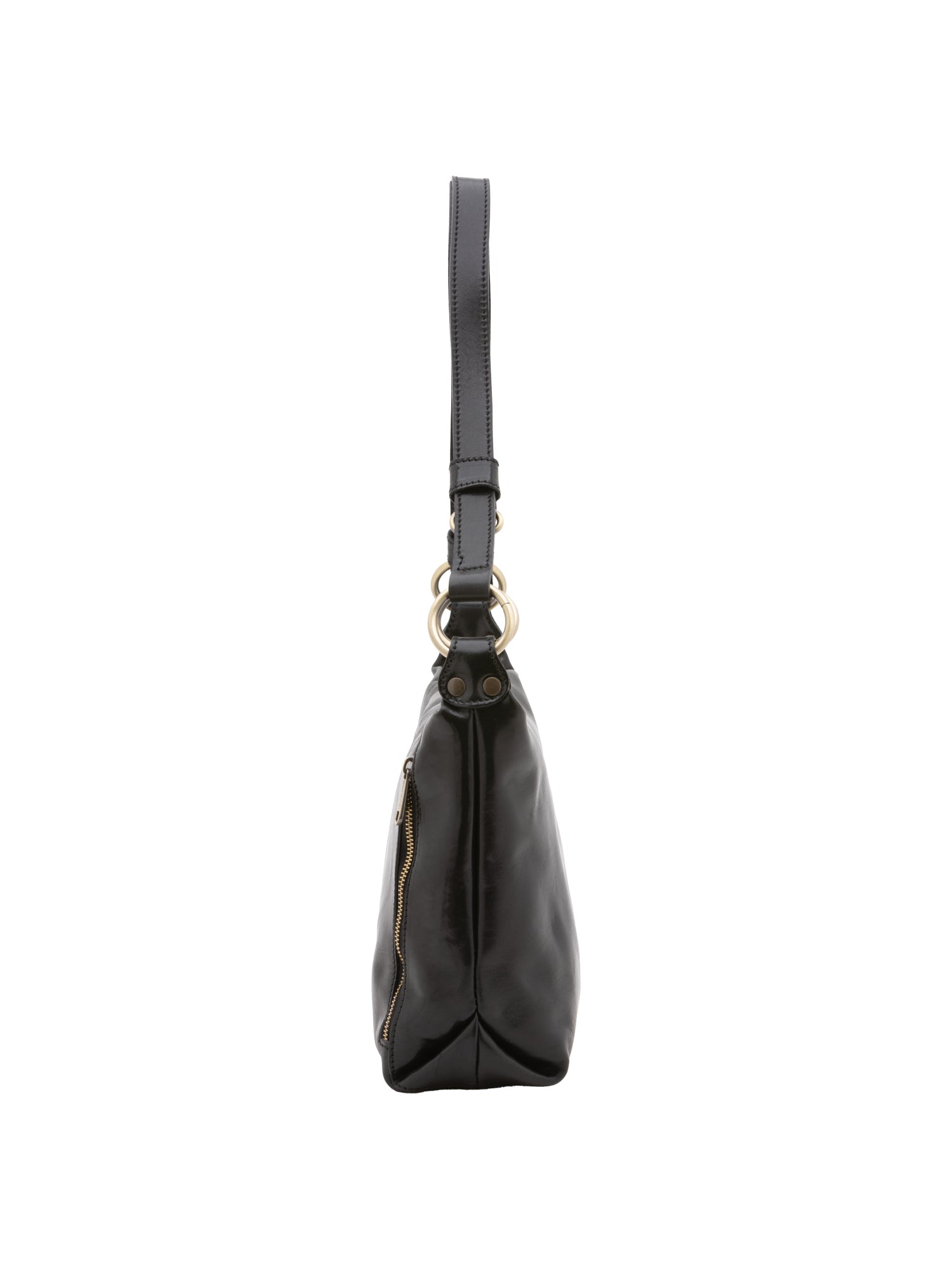Shoulder Bag I Fratelli Women Genuine leather -Cognac Nero