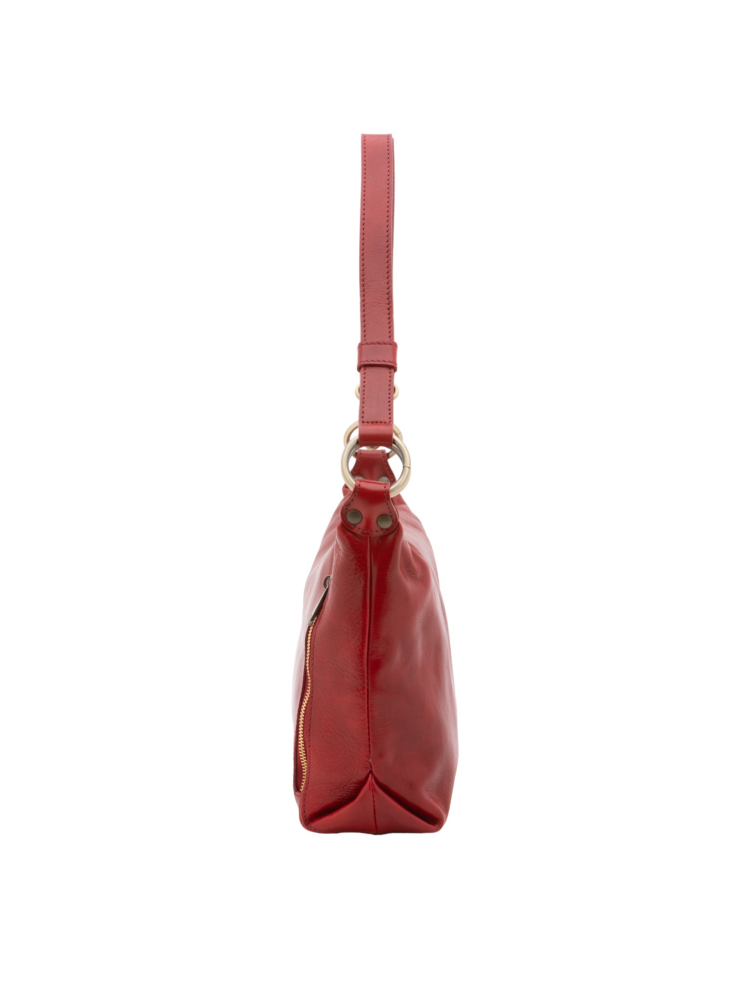 Shoulder Bag I Fratelli Women Genuine leather -Cognac Rosso
