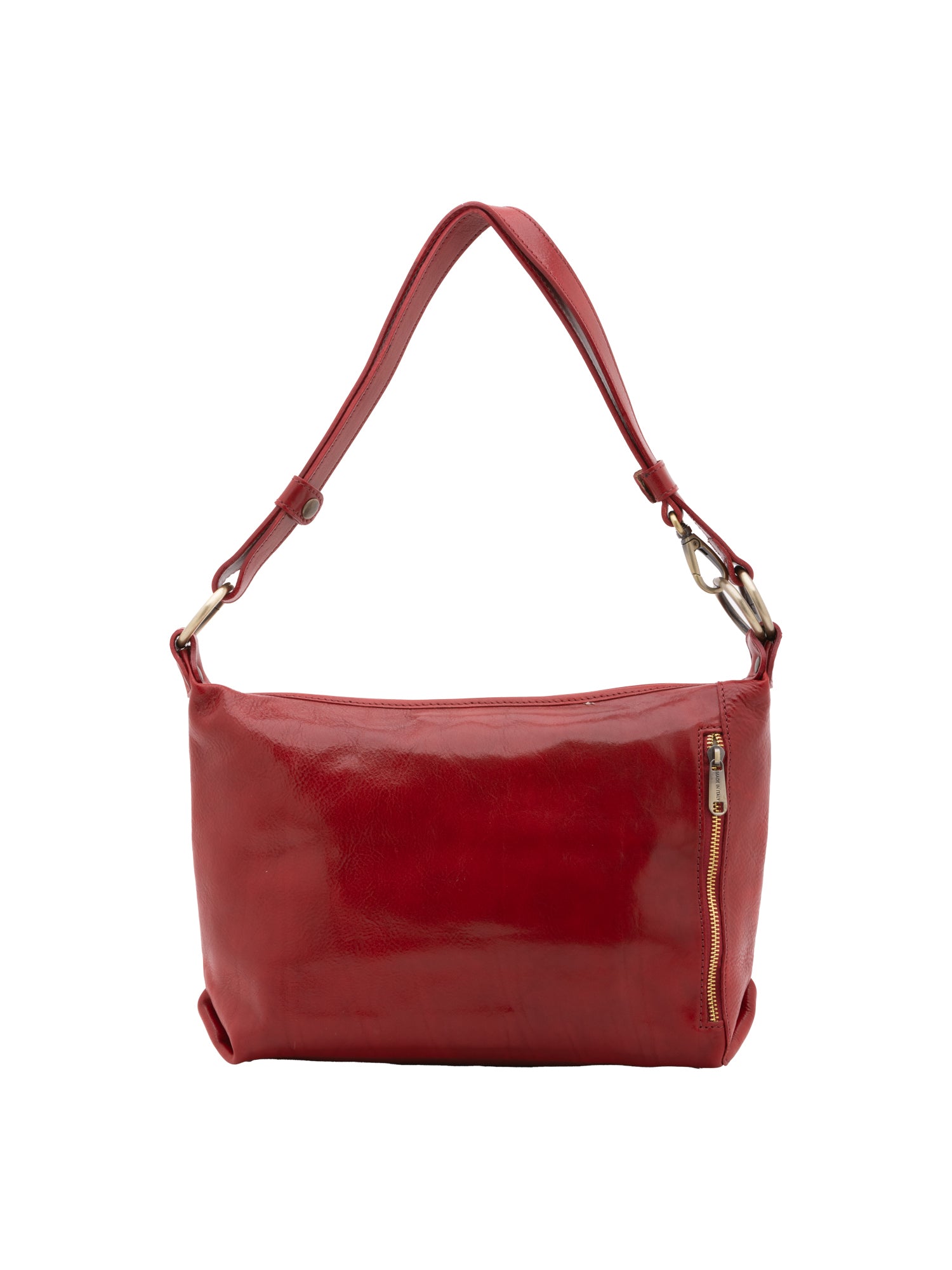 Shoulder Bag I Fratelli Women Genuine leather -Cognac Rosso