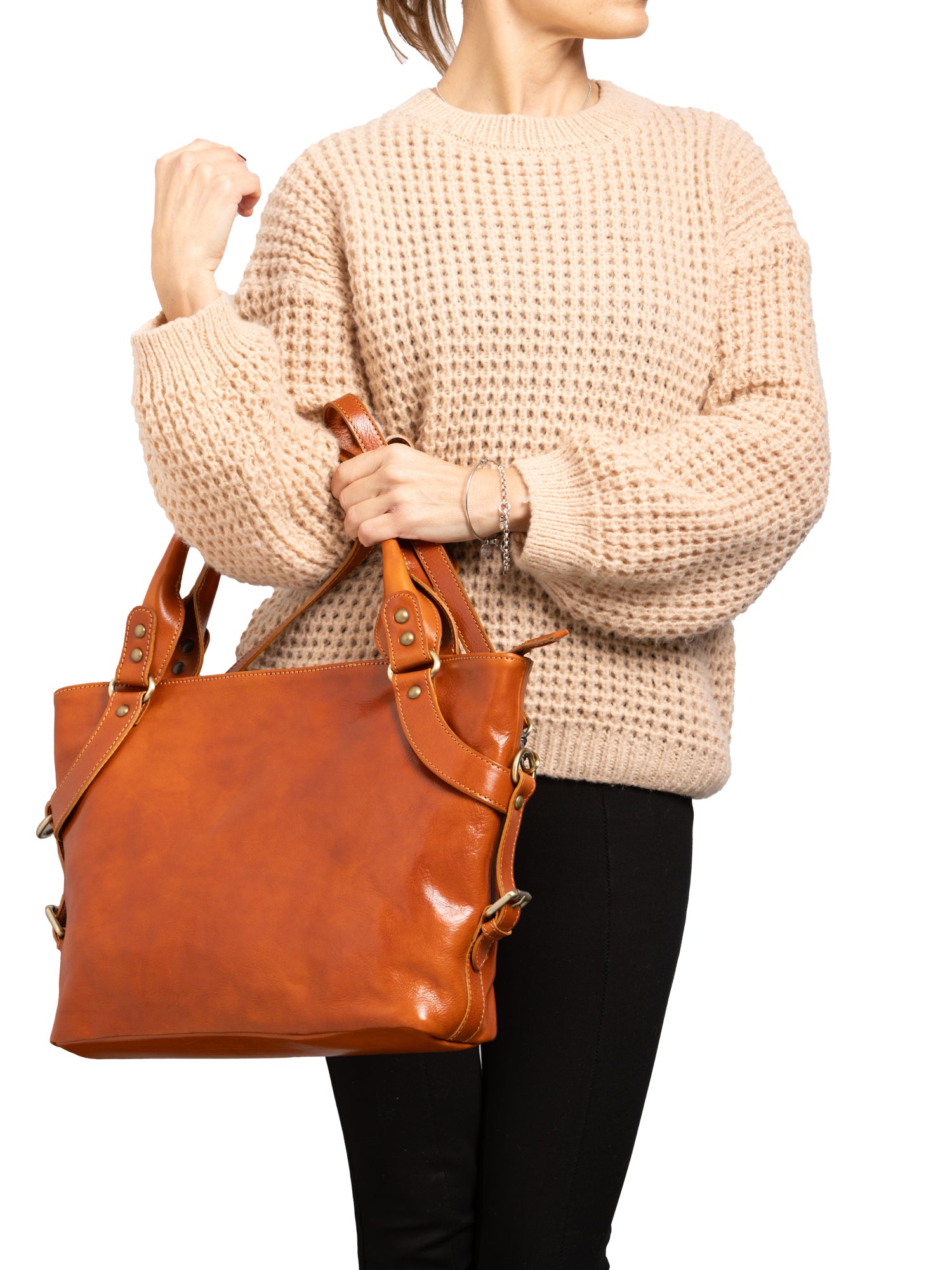 Handbag I Fratelli Women Genuine leather -Rosso Cognac