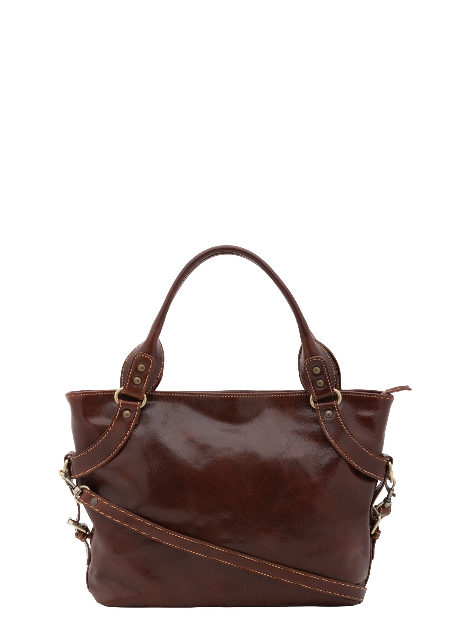 Handbag I Fratelli Women Genuine leather -Rosso Marrone