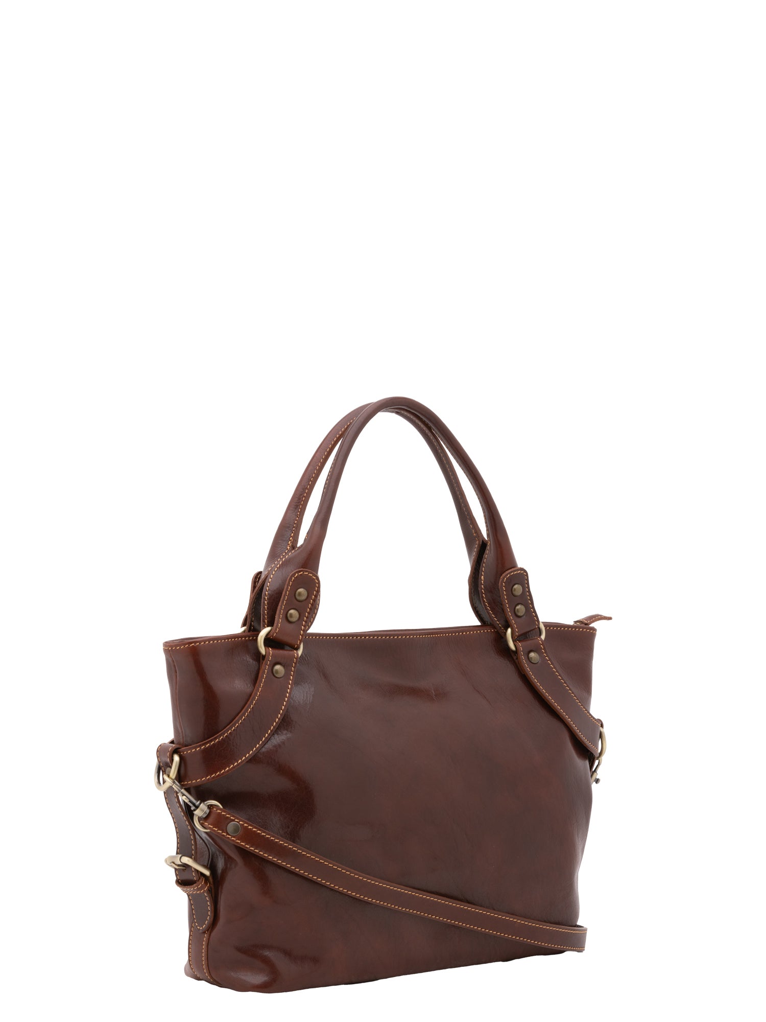 Handbag I Fratelli Women Genuine leather -Rosso Marrone