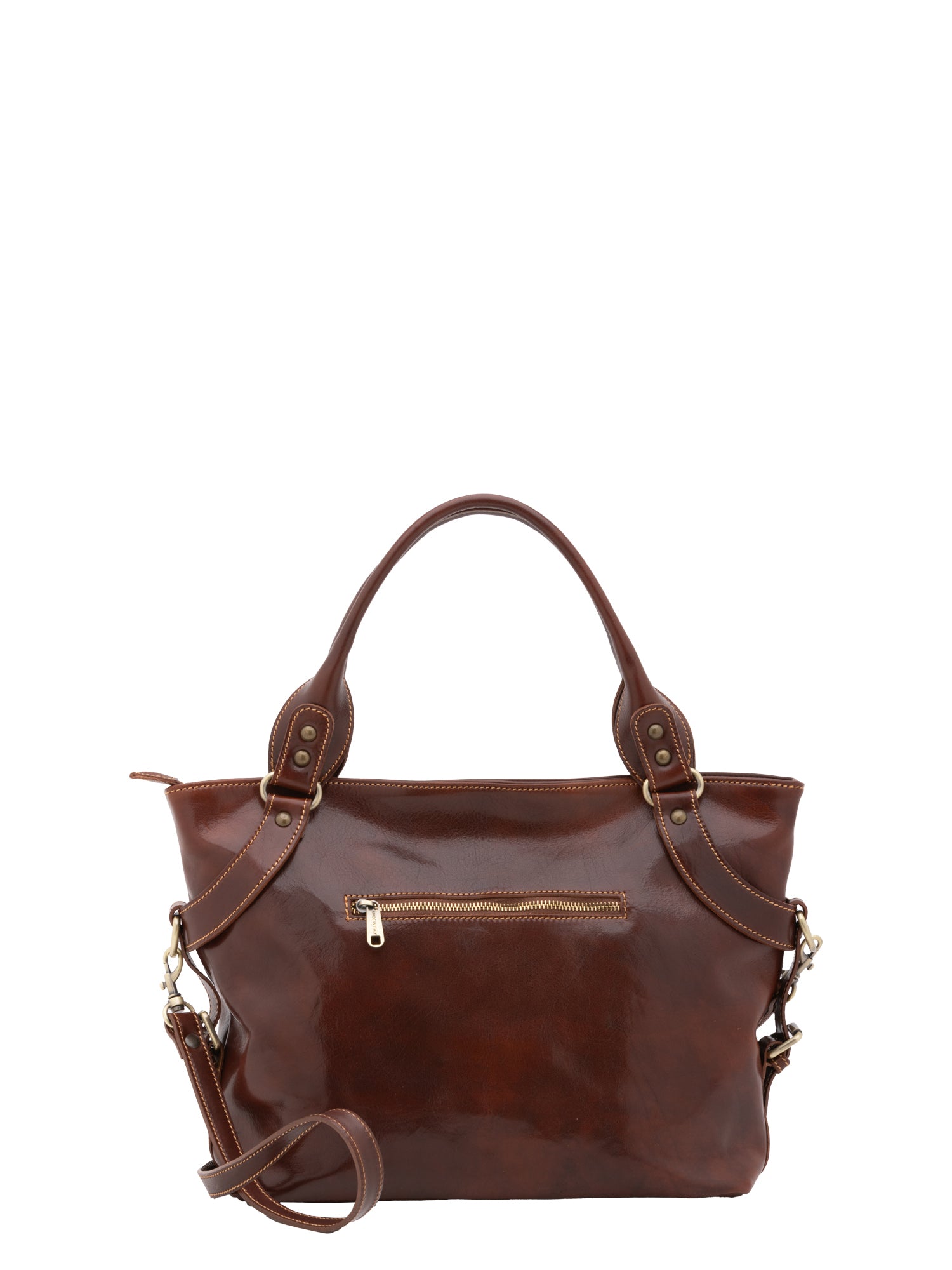 Handbag I Fratelli Women Genuine leather -Rosso Marrone
