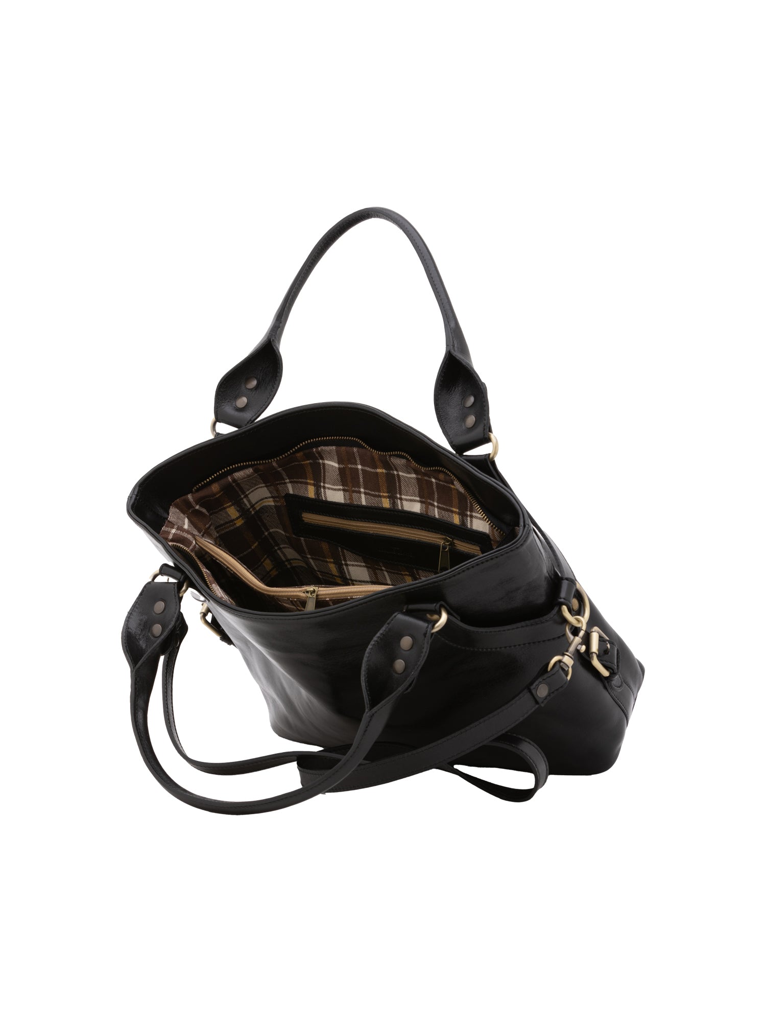 Handbag I Fratelli Women Genuine leather -Rosso Nero