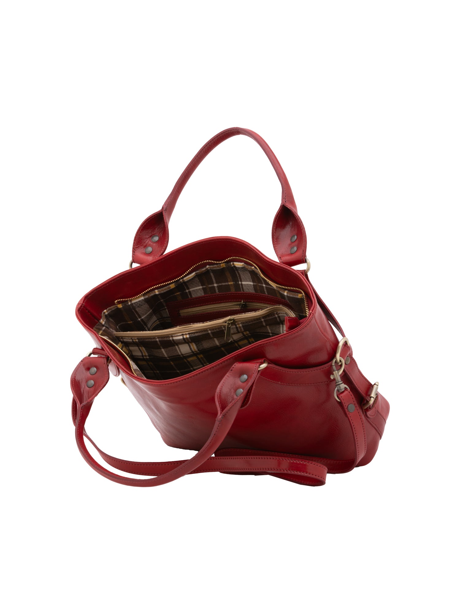 Handbag I Fratelli Women Genuine leather -Rosso Rosso