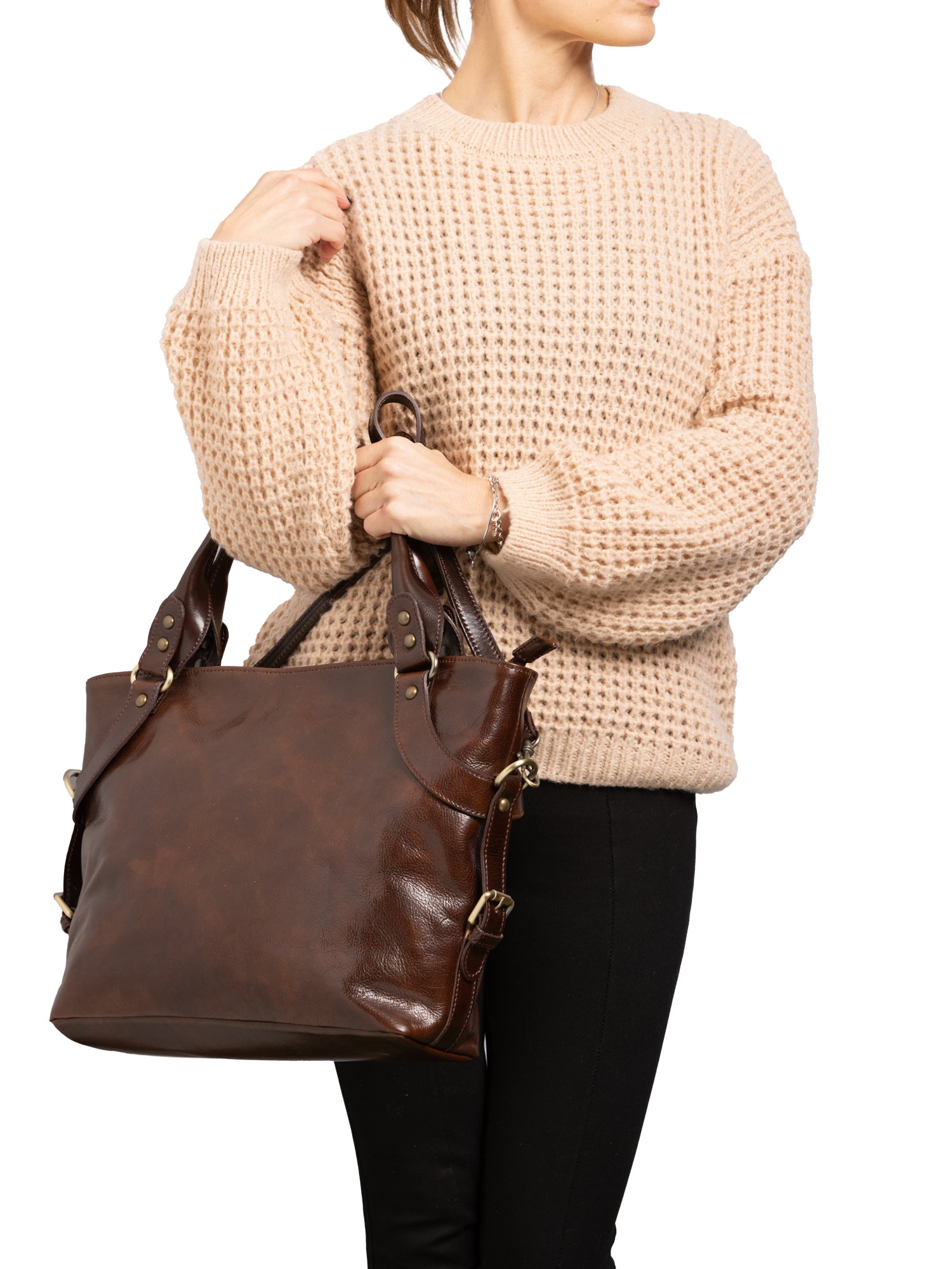 Handbag I Fratelli Women Genuine leather -Rosso Testa di moro