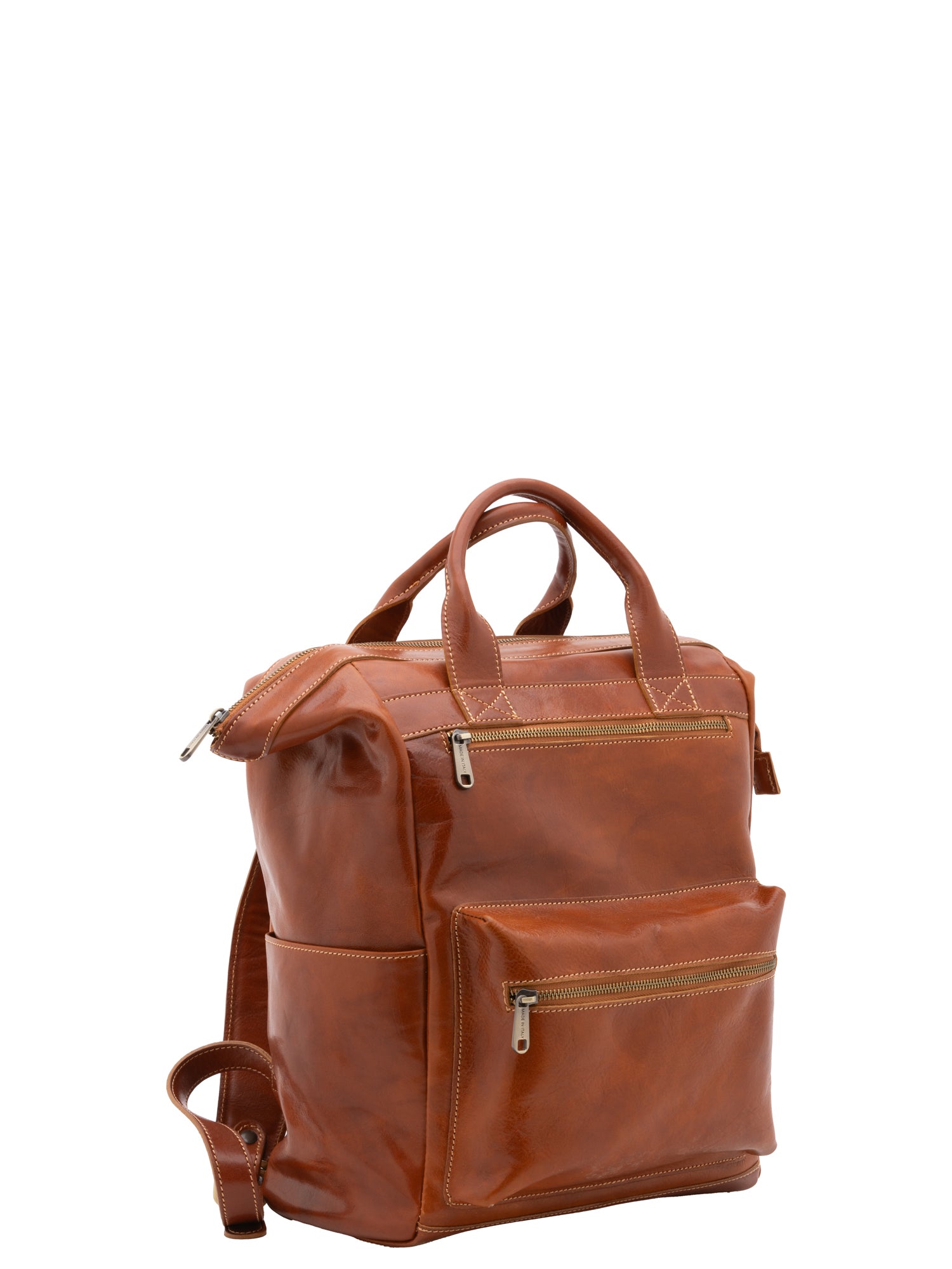 Crossbody bag I Fratelli Men Genuine leather -Cognac Cognac