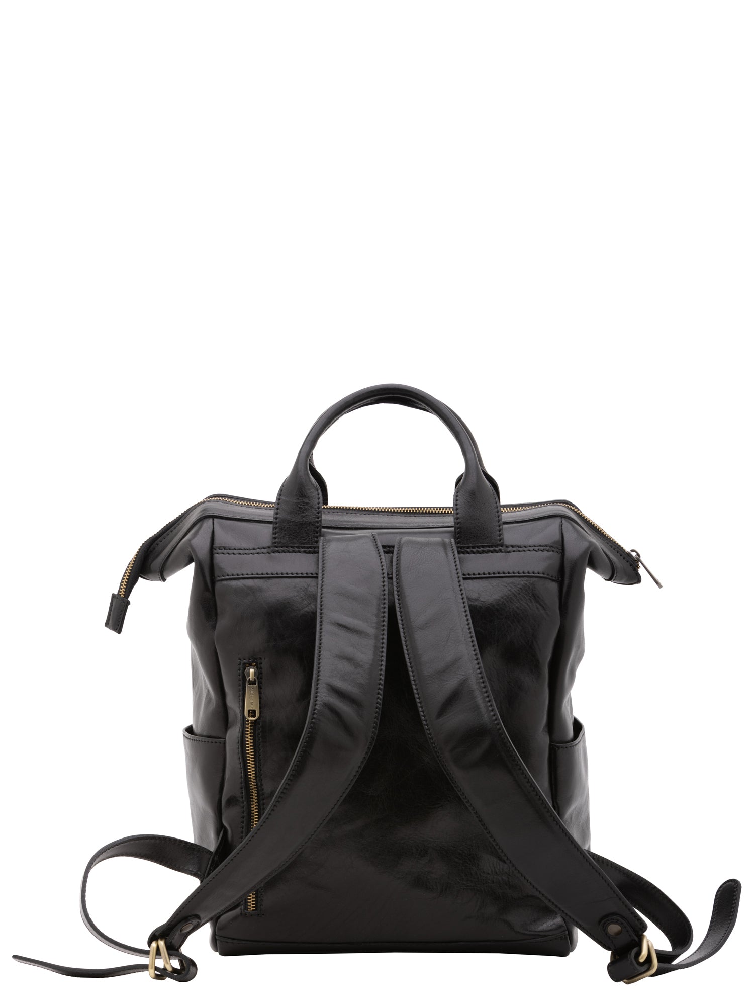 Crossbody bag I Fratelli Men Genuine leather -Cognac Nero