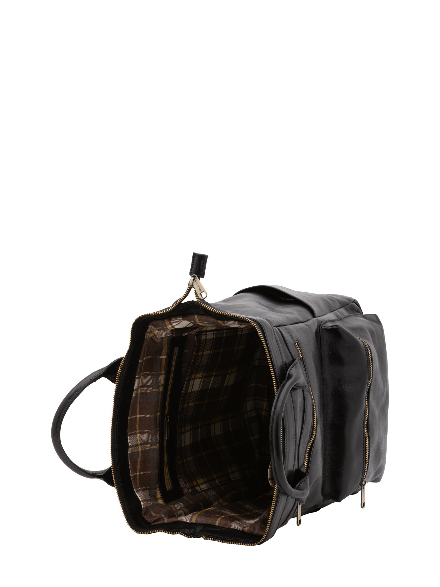 Crossbody bag I Fratelli Men Genuine leather -Cognac Nero