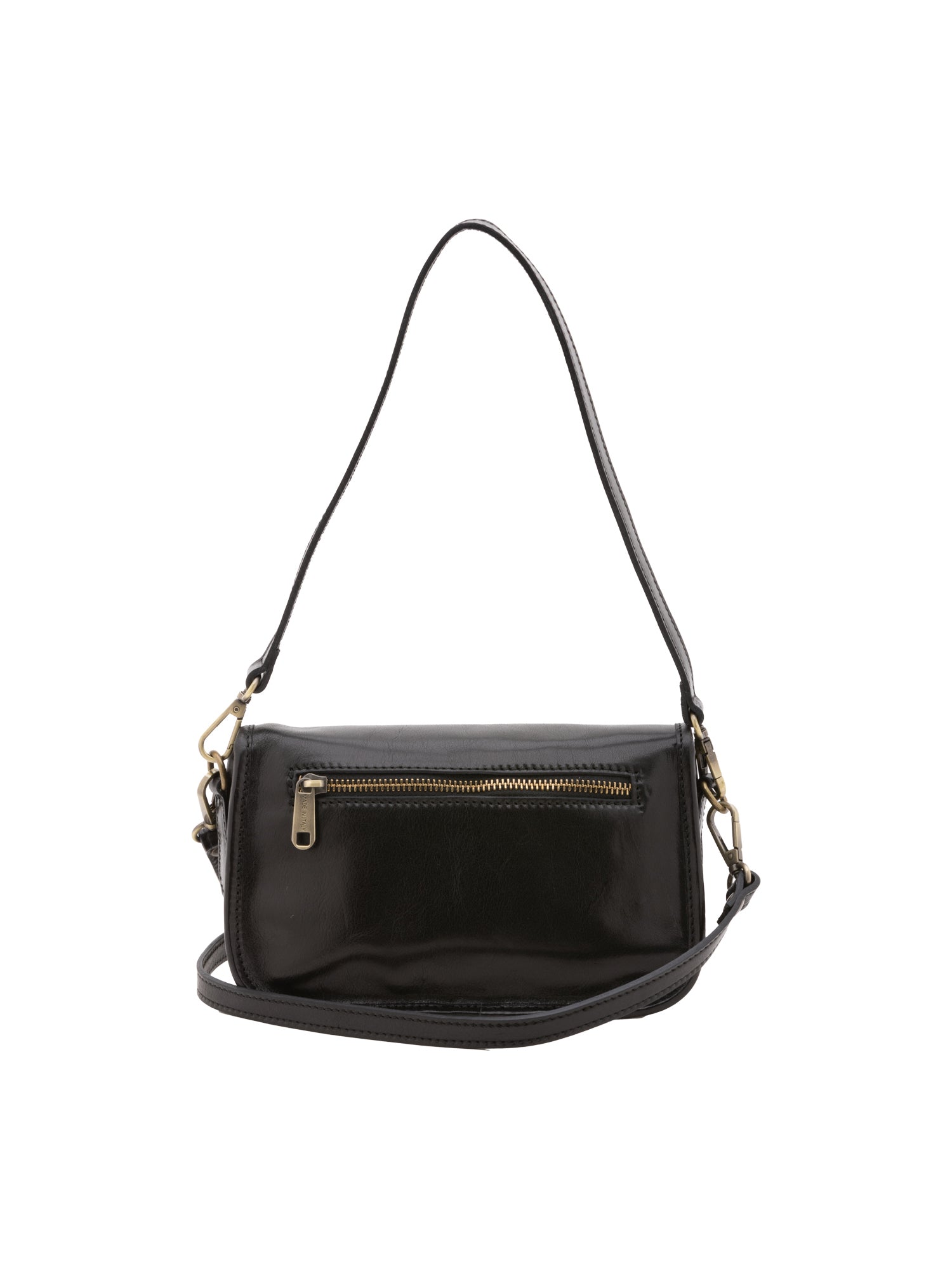 Shoulder Bag I Fratelli Women Genuine leather -Cognac Nero