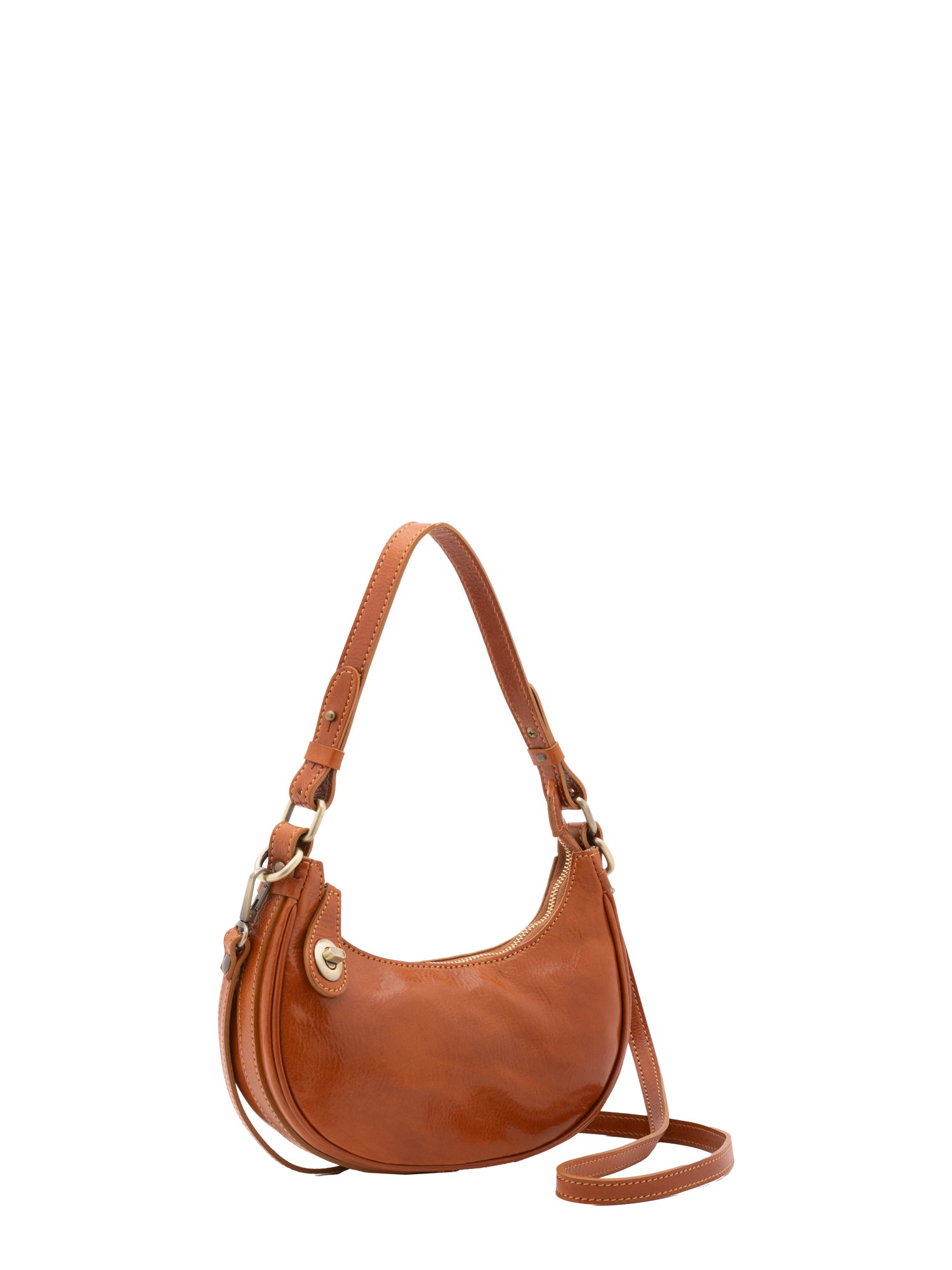 Shoulder Bag I Fratelli Women Genuine leather -Cognac Cognac