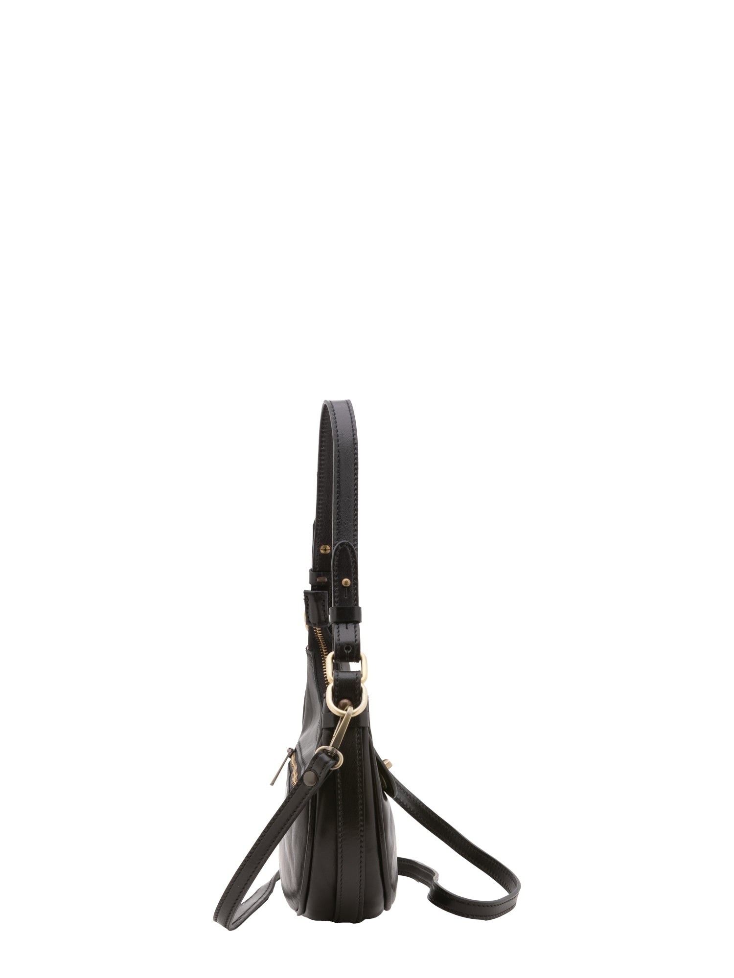 Shoulder Bag I Fratelli Women Genuine leather -Cognac Nero