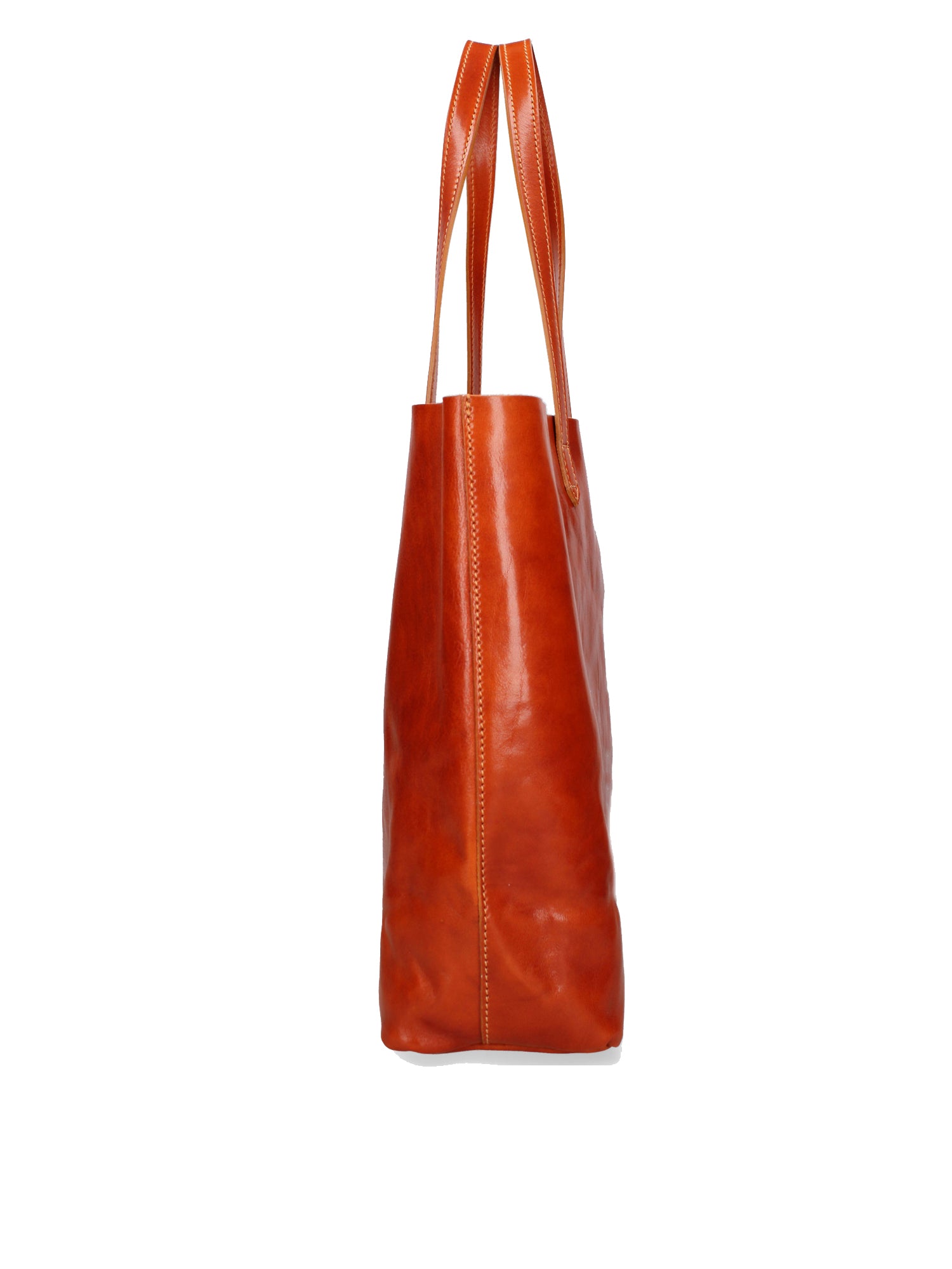 Shoulder Bag I Fratelli Women Genuine leather -Marrone Cognac