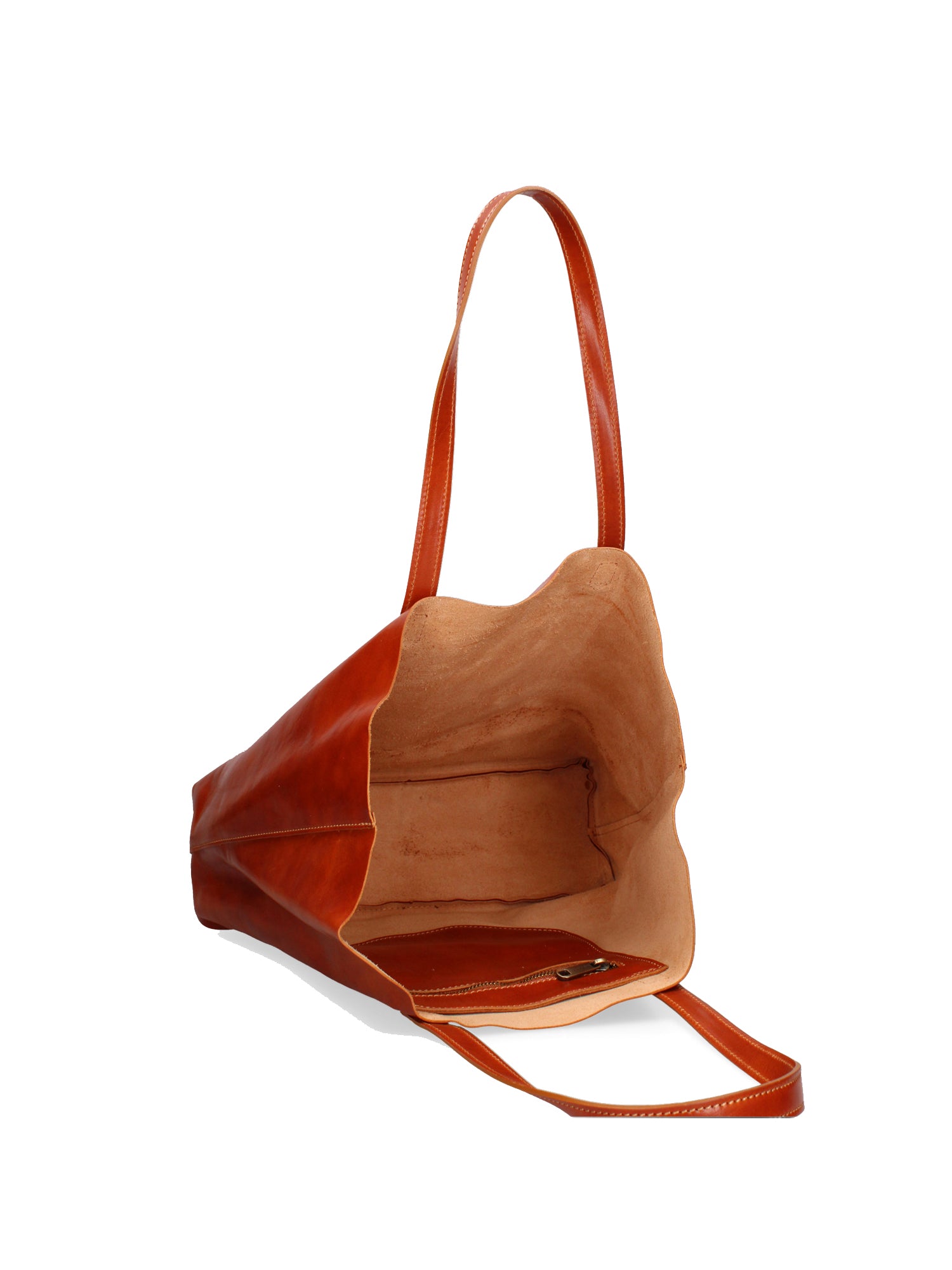 Shoulder Bag I Fratelli Women Genuine leather -Marrone Cognac
