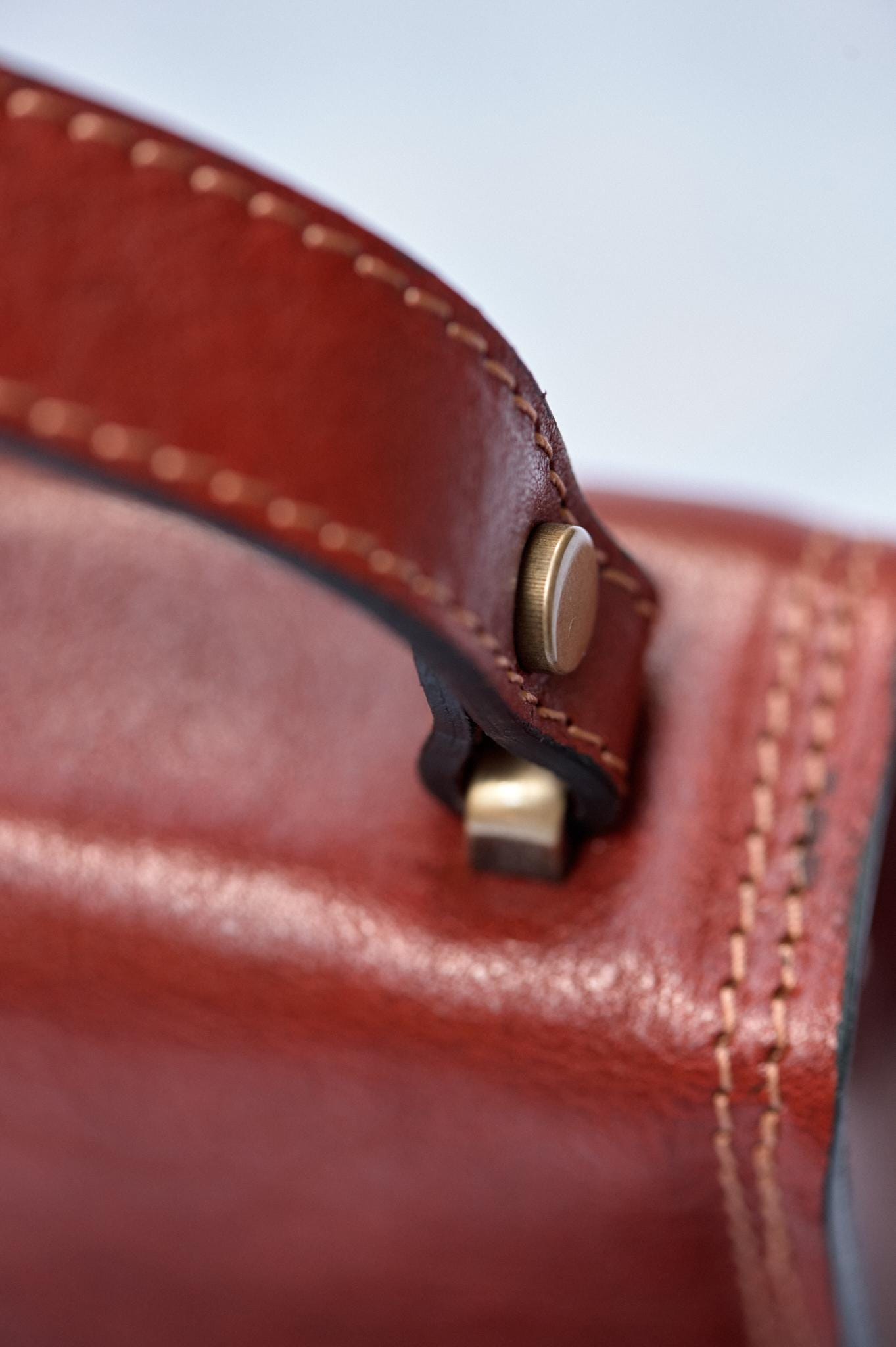 Elegant Red Leather Women's Crossbody Tote bag - Handcrafted in Florence, made in Italy - Genuine Italian Leather