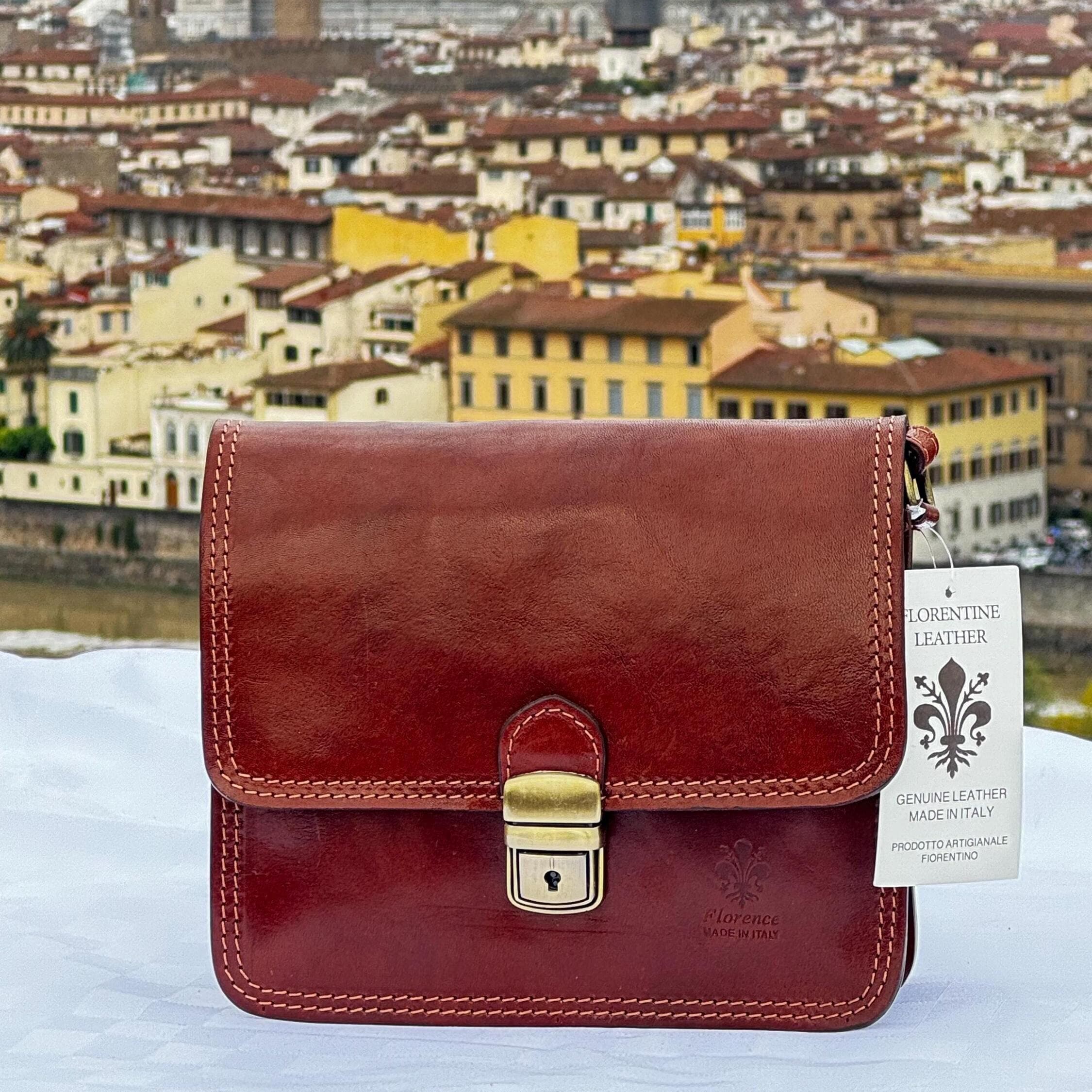 Handmade Italian Leather Mini Bag | Elegant Cross Body Ita Bag from Florence