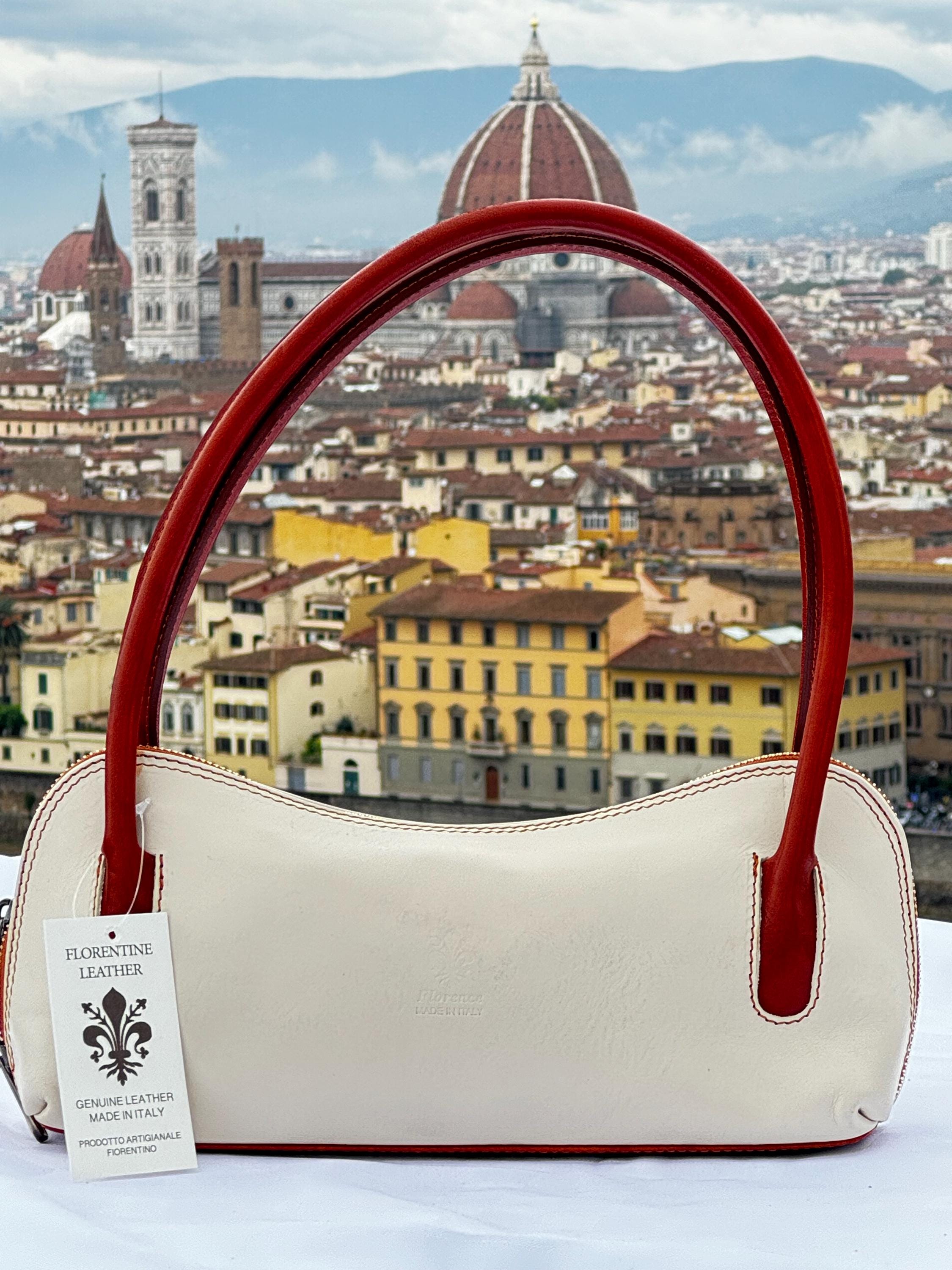 Italian Handmade Leather Shoulder Bag for Women | Elegant Leather Tote from Florence