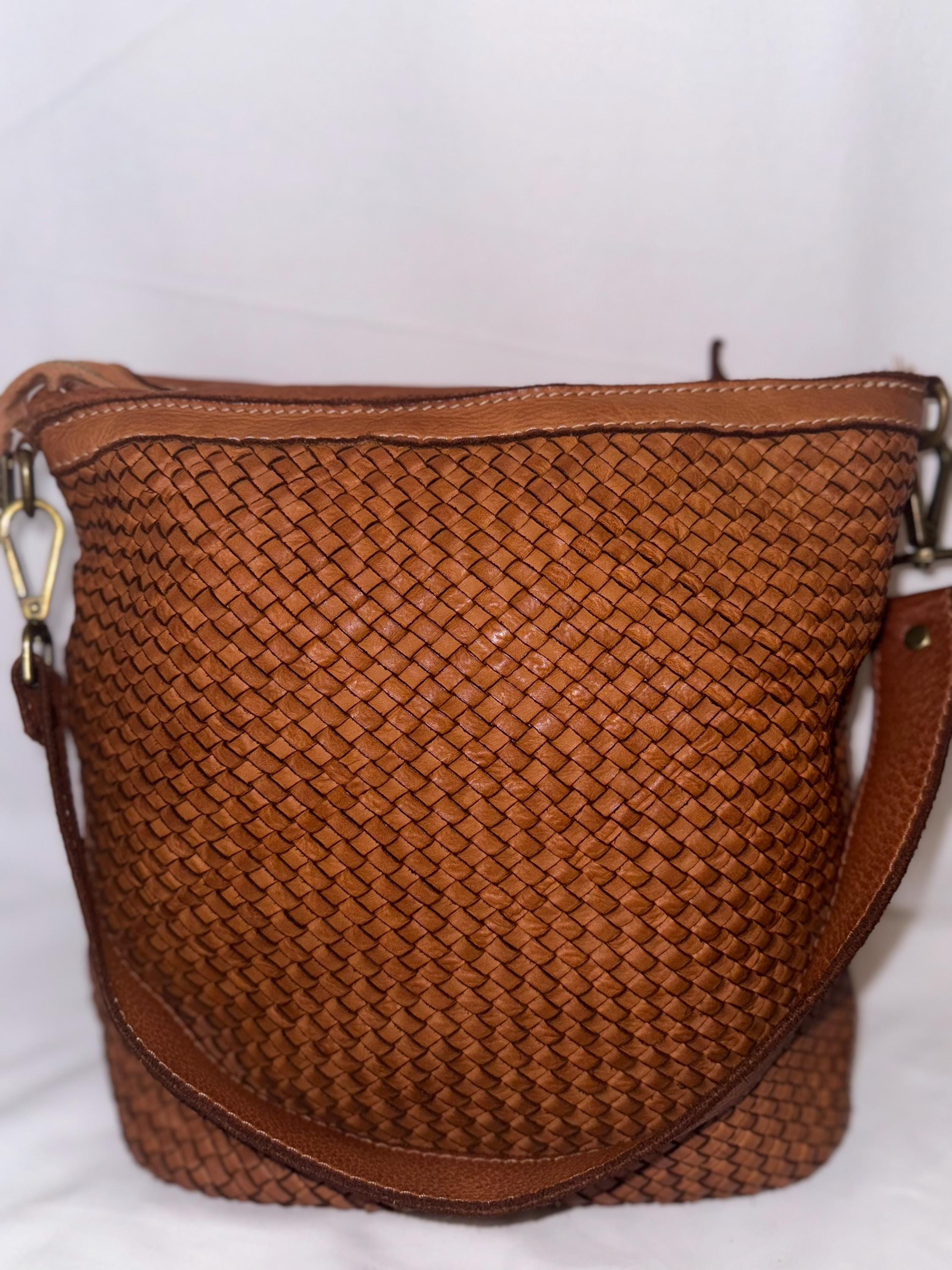 Italian Handmade Bags for Women | Elegant Woven Leather Tote from Florence | Brown Bag | Made in Italy