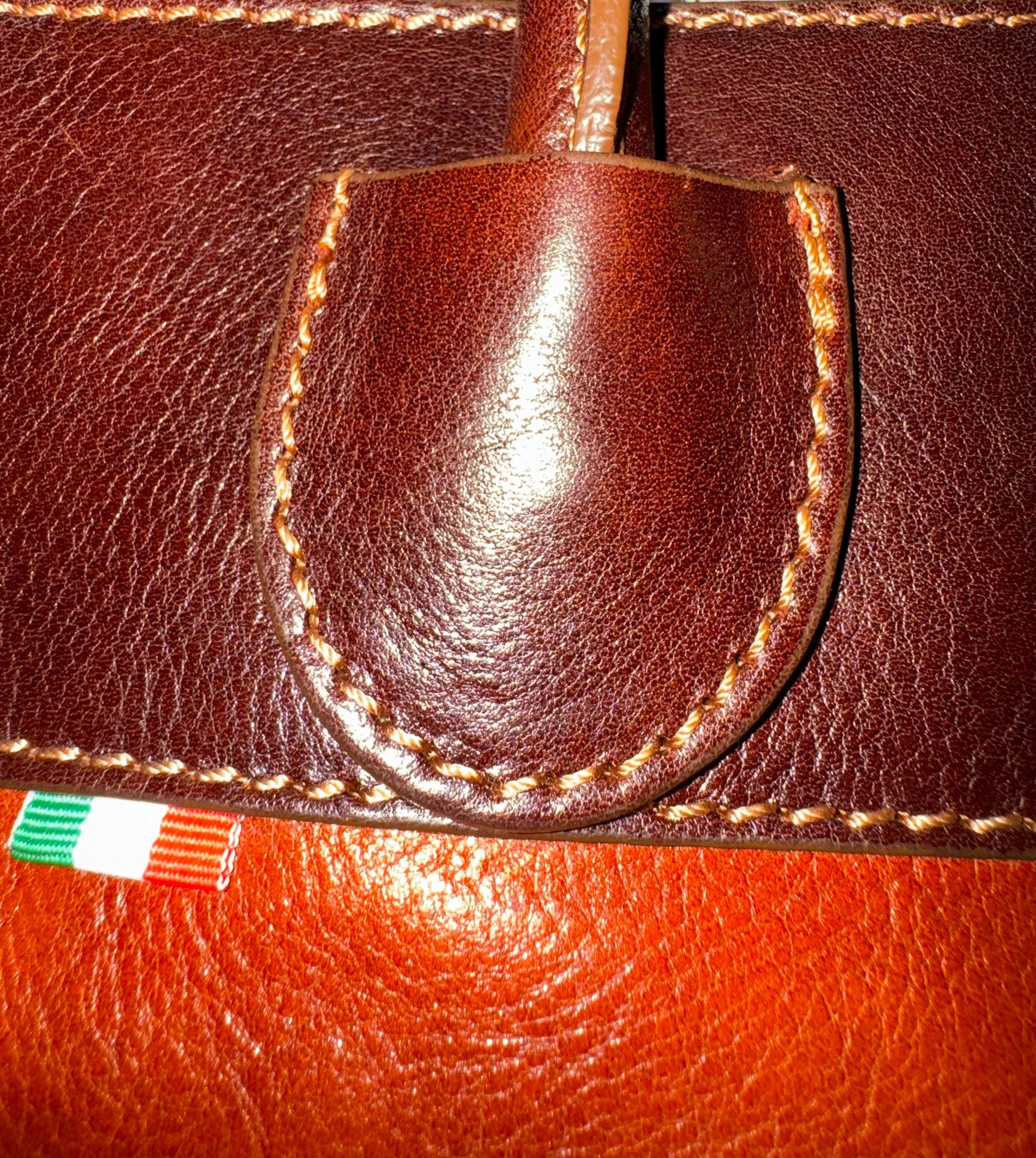 Italian Handmade Leather Bags For Women | Elegant Brown Leather Tote From Florence | Made in Italy