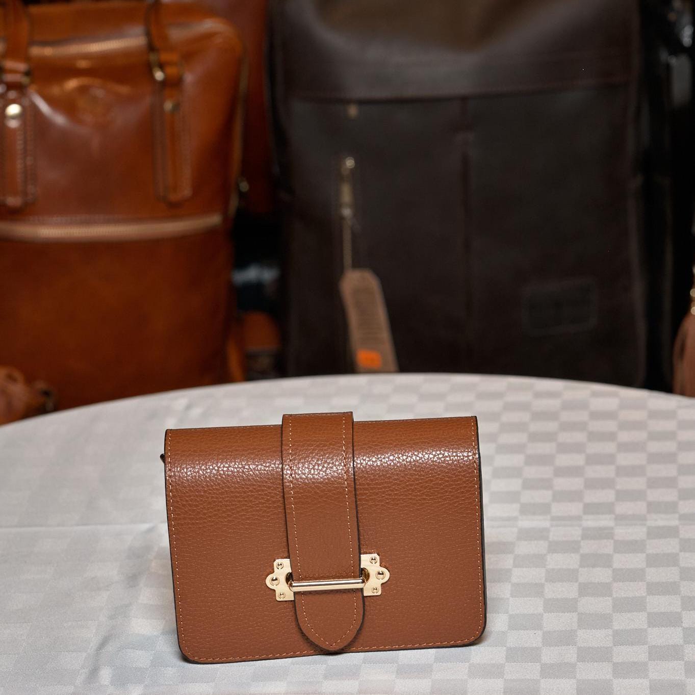 Italian Handmade Leather Bag for Women | Elegant Brown Crossbody From Florence, Made in Italy