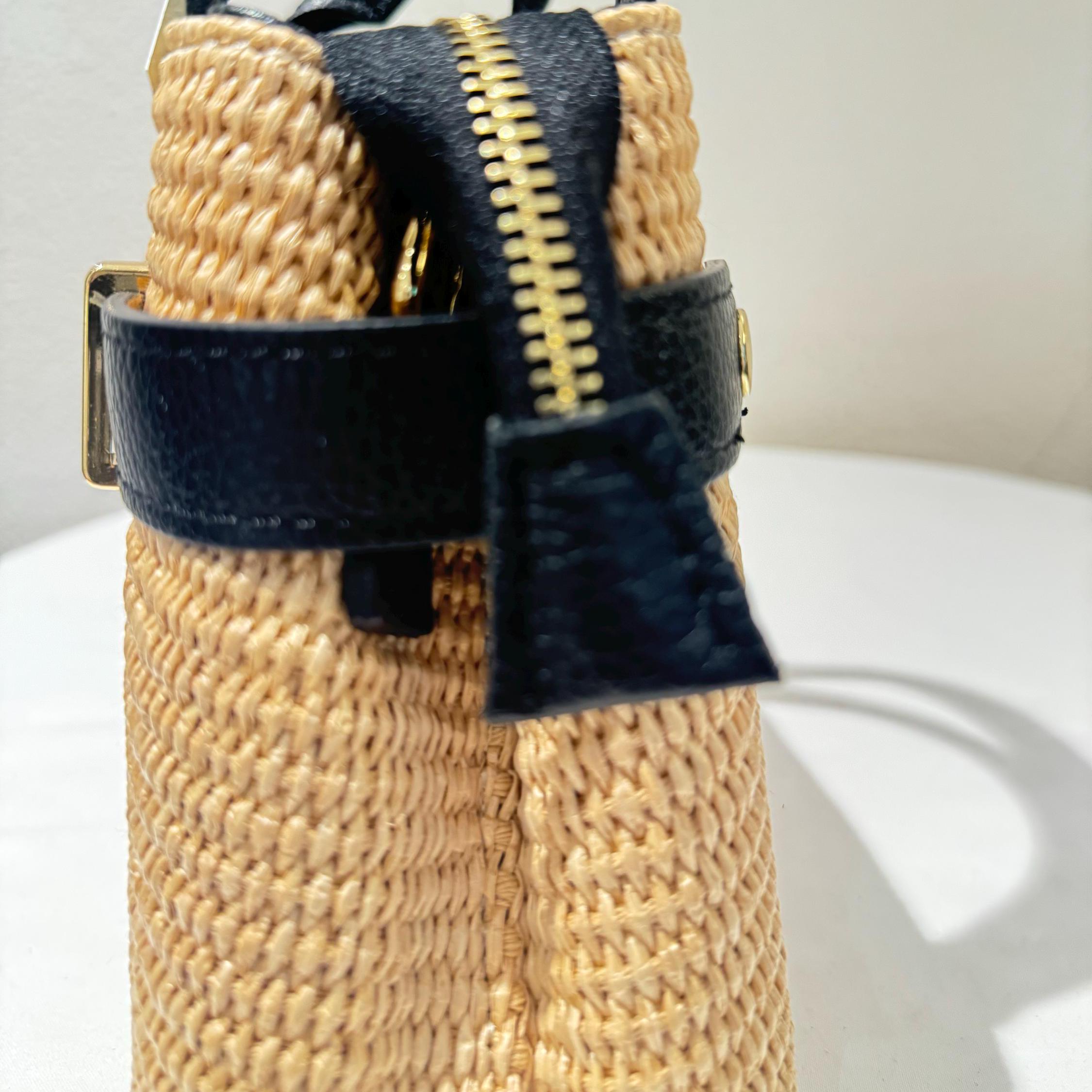 Italian Handmade Raffia Bag For Women | Elegant Raffia Leather Tote From Florence, Made in Italy