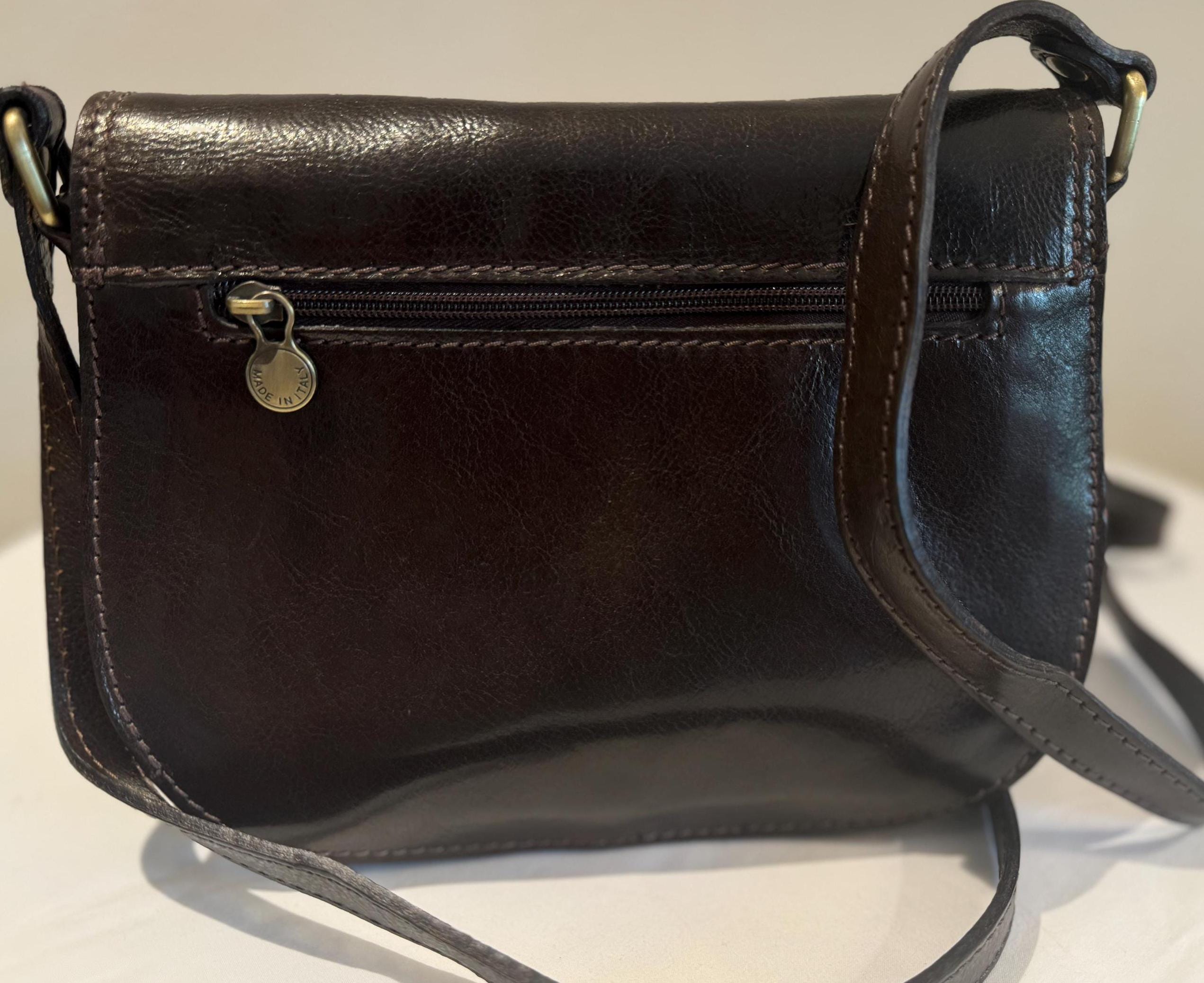 Italian Handmade Leather Bag For Women | Vintage Brown Leather Crossbody From Florence, Made in Italy