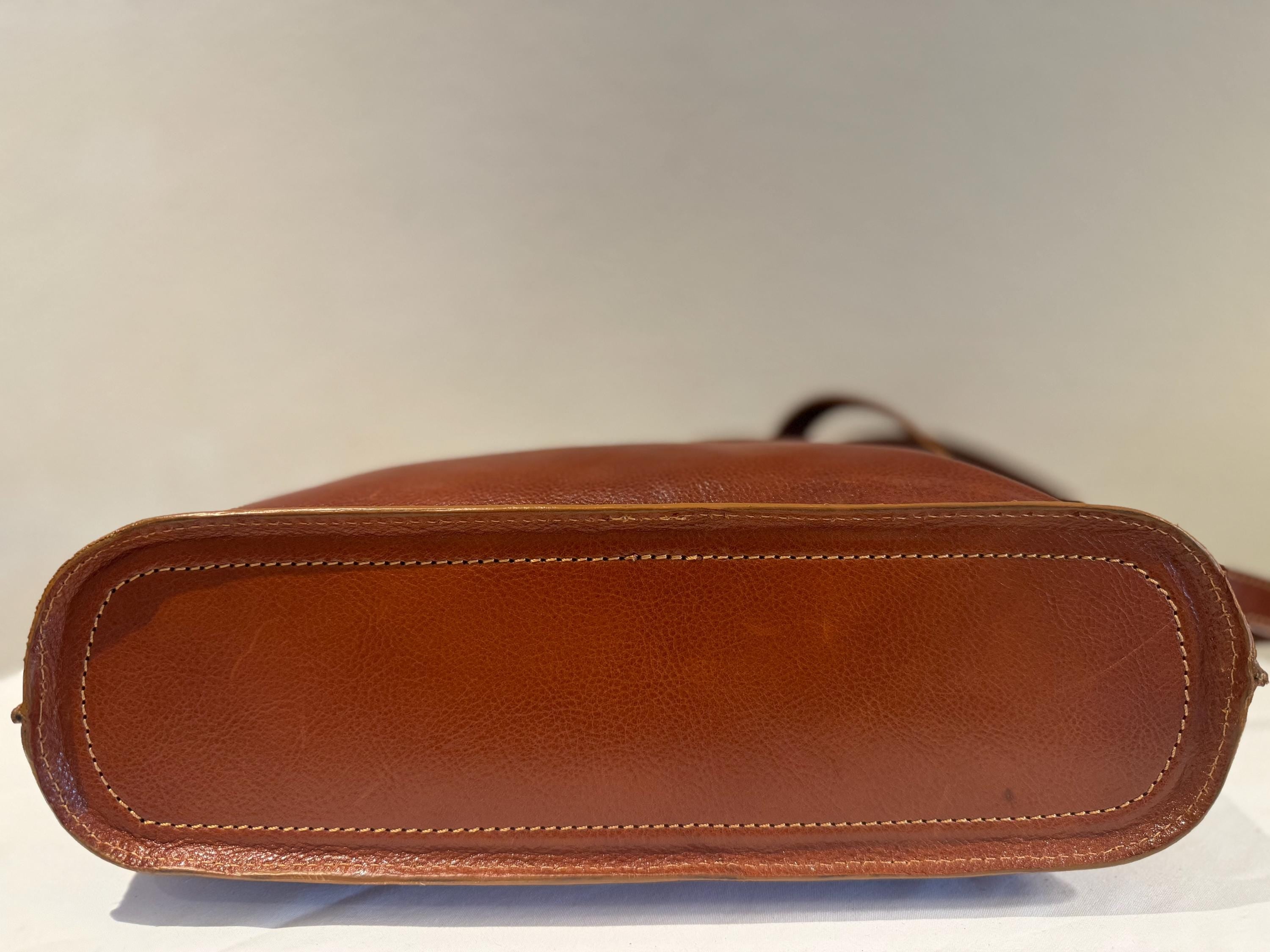 Italian Handmade Leather Bag For Women | Elegant Caramel Leather Tote | From Florence, Made in Italy