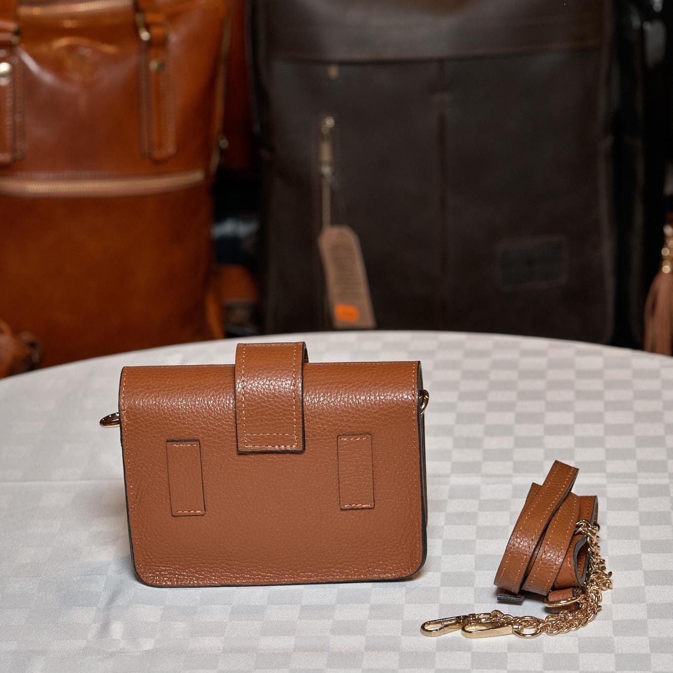 Italian Handmade Leather Bag for Women | Elegant Brown Crossbody From Florence, Made in Italy