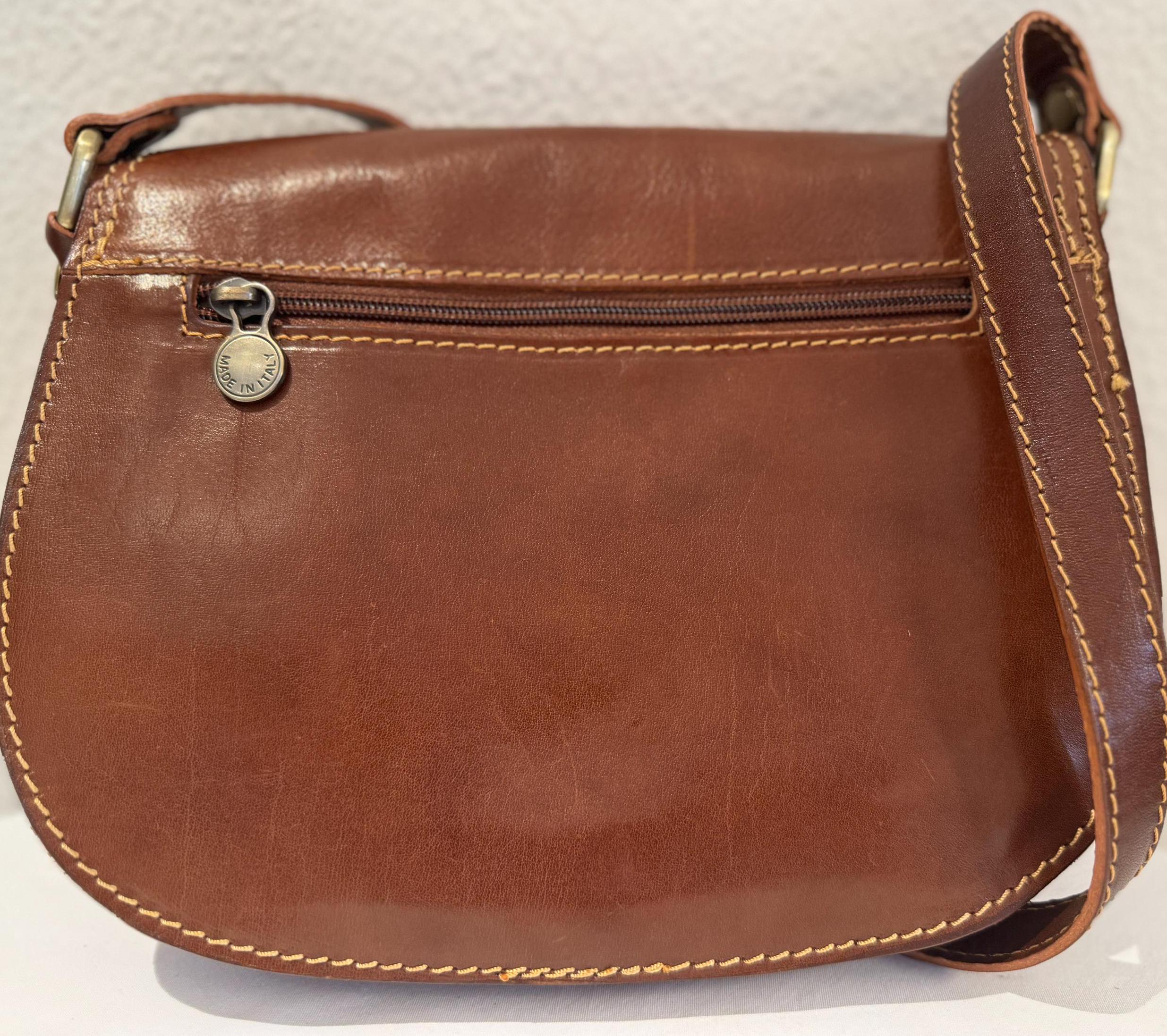 Italian Handmade Leather Bag For Women | Elegant Brown Leather Crossbody From Florence, Made in Italy