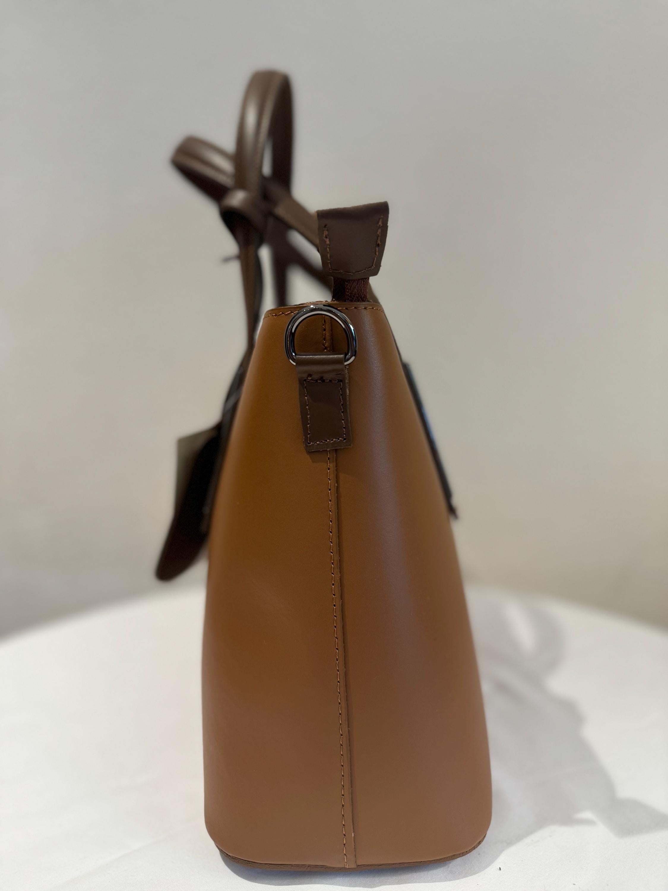 Italian Handmade Leather Bag For Women | Elegant Brown Leather Tote Bag From Florence, Made in Italy