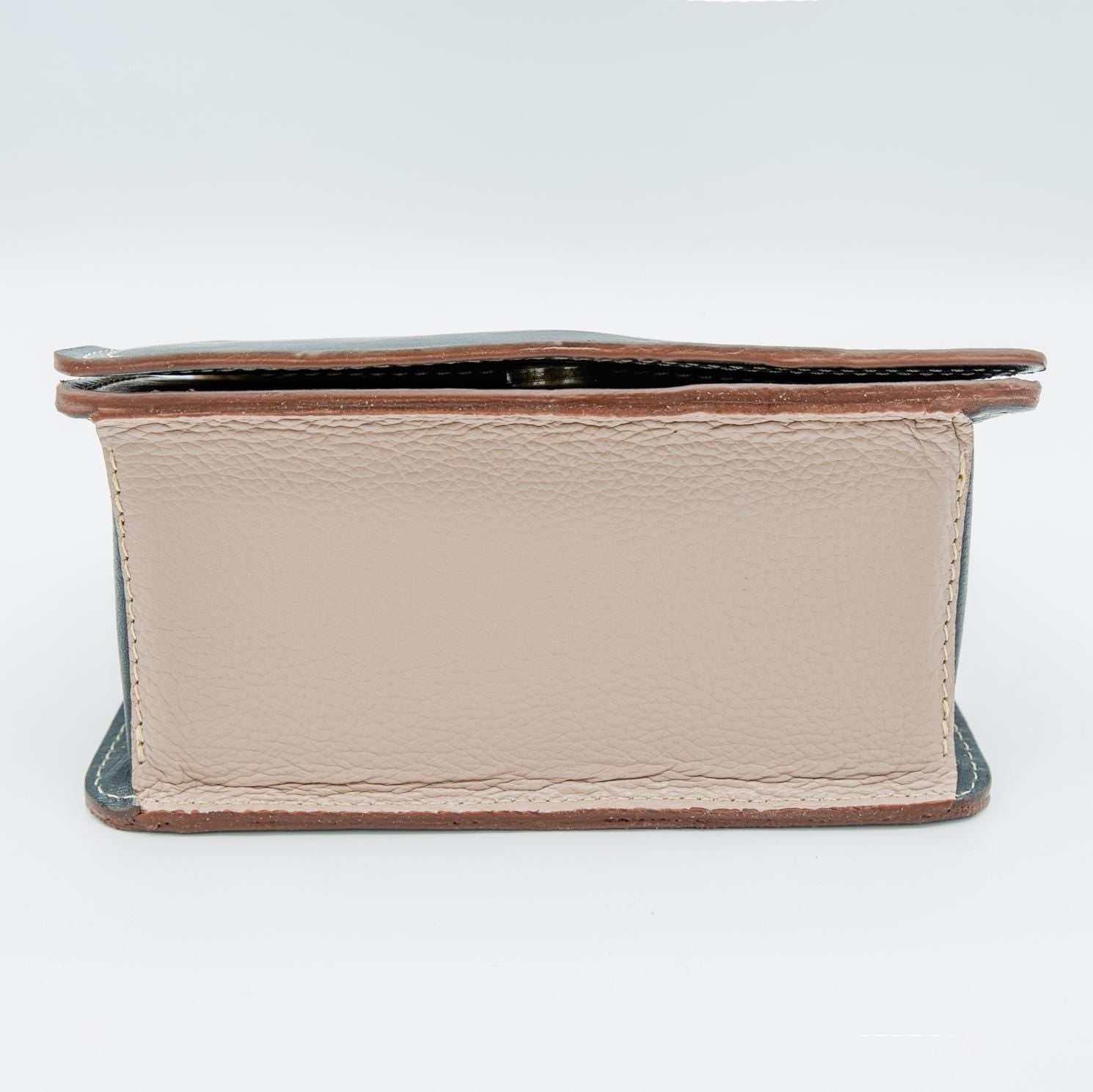 Italian Handmade Leather Bag For Women | Vintage-Inspired Leather Satchel From Florence | Blue & Tan Crossbody Bag, Made in Italy