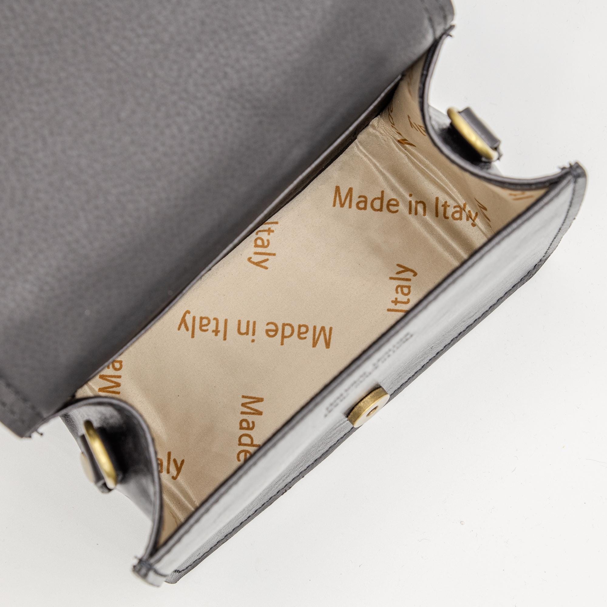 Italian Handmade Leather Bag For Women | Vintage-Inspired Black Leather Satchel From Florence | Elegant Crossbody Bag, Made in Italy