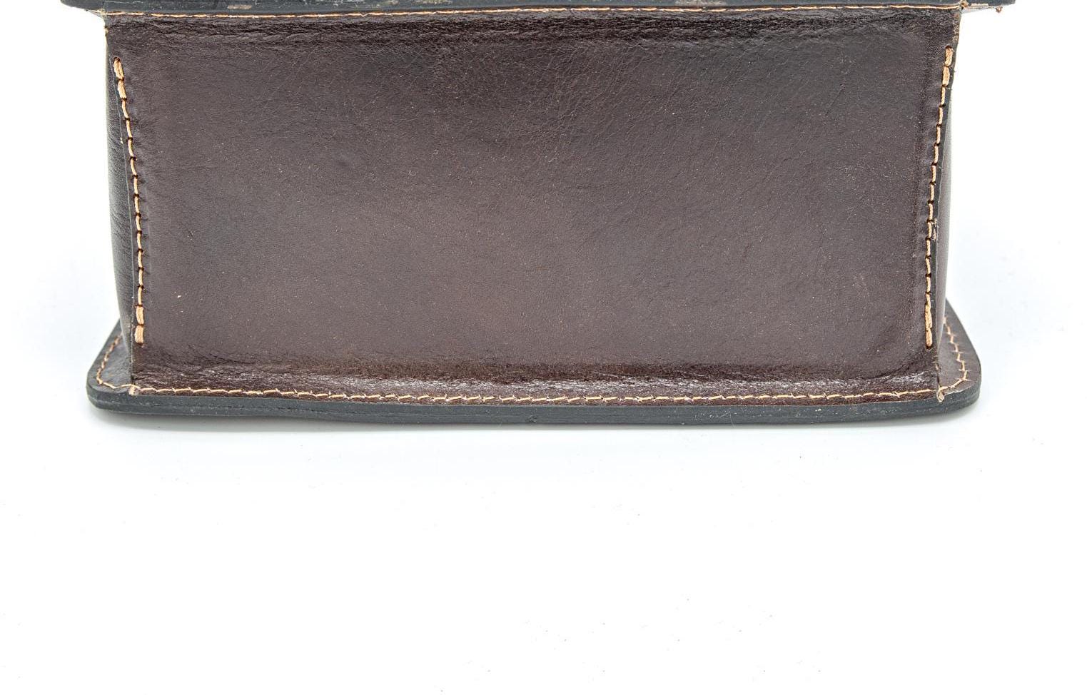 Italian Handmade Leather Bag For Women | Vintage Dark Brown Leather Satchel From Florence | Elegant Crossbody Bag, Made in Italy